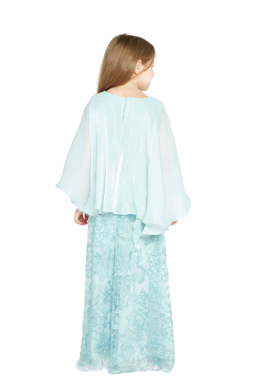 Elegant Floral Overlay Gown