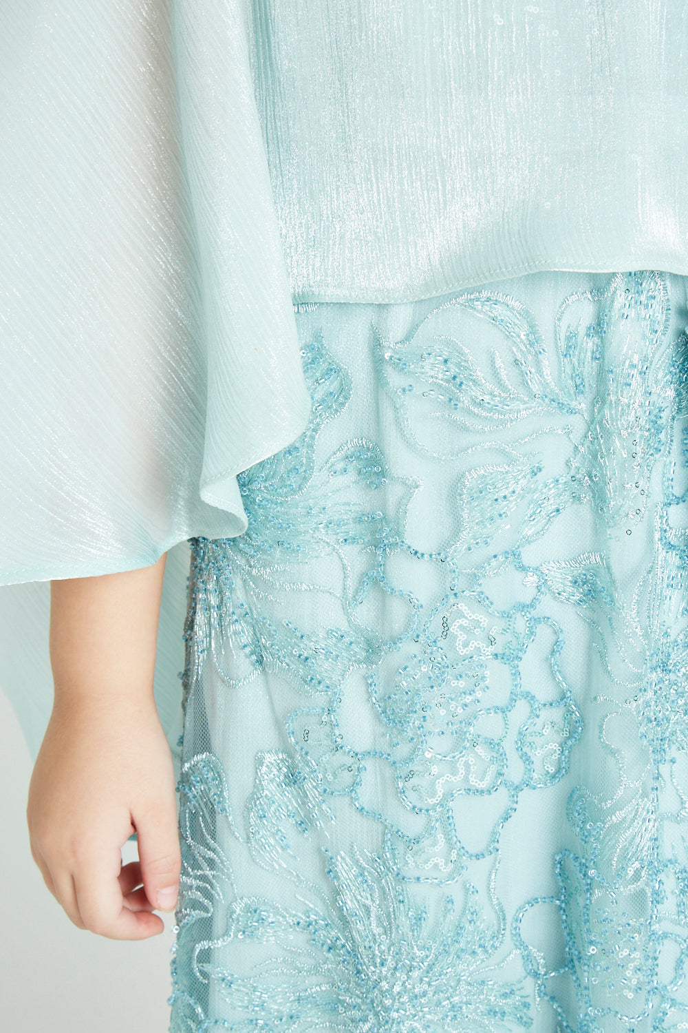 Elegant Floral Overlay Gown