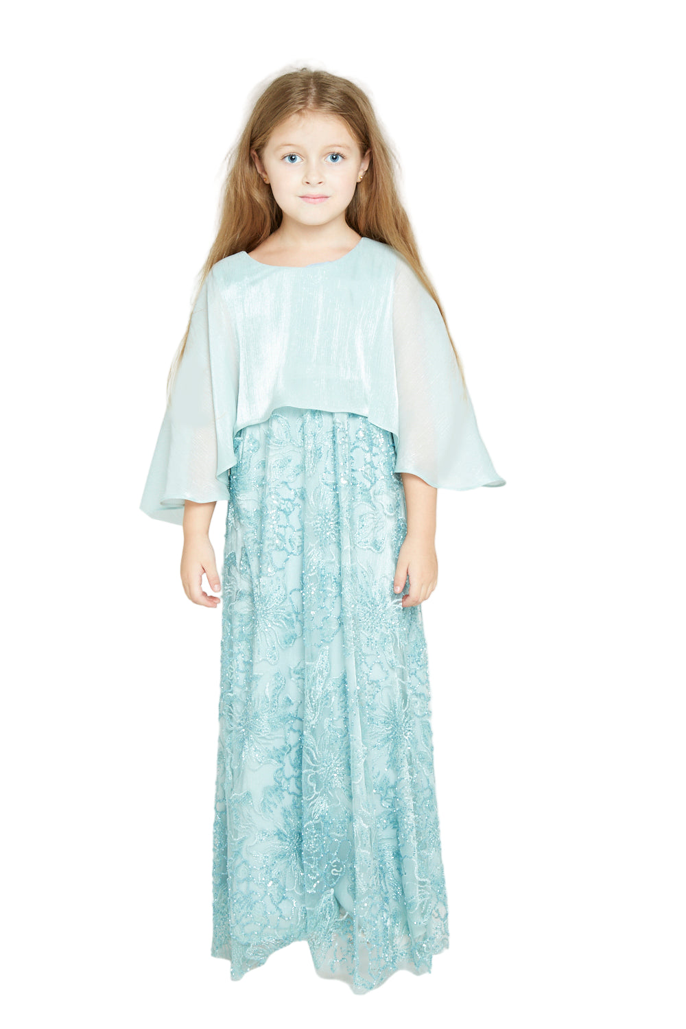 Elegant Floral Overlay Gown