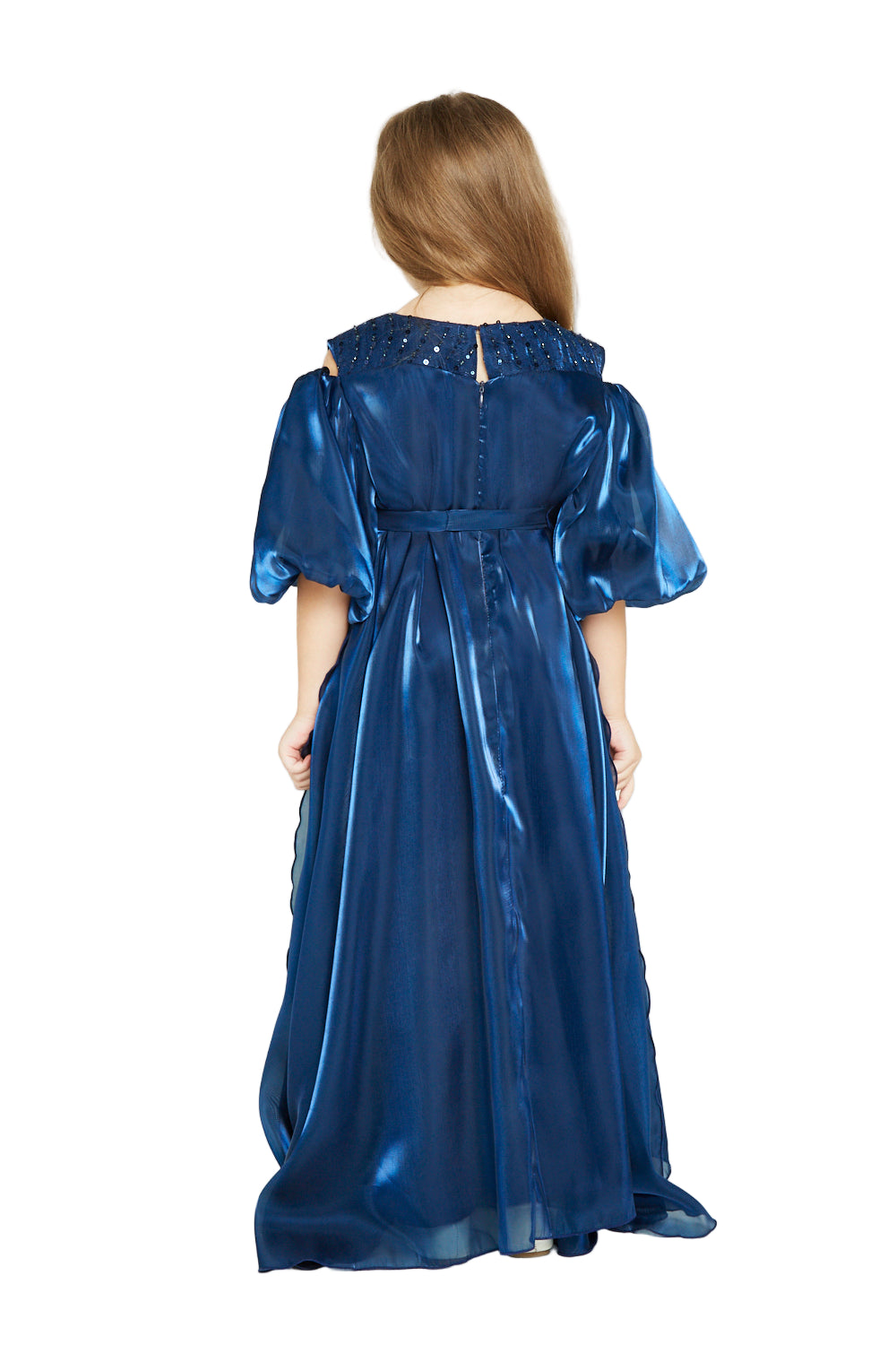 Sparkling Beaded Charm Organza Gown