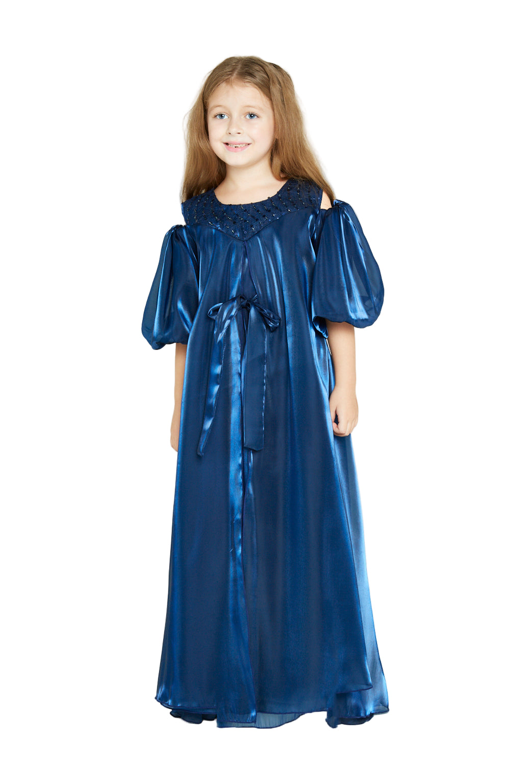 Sparkling Beaded Charm Organza Gown