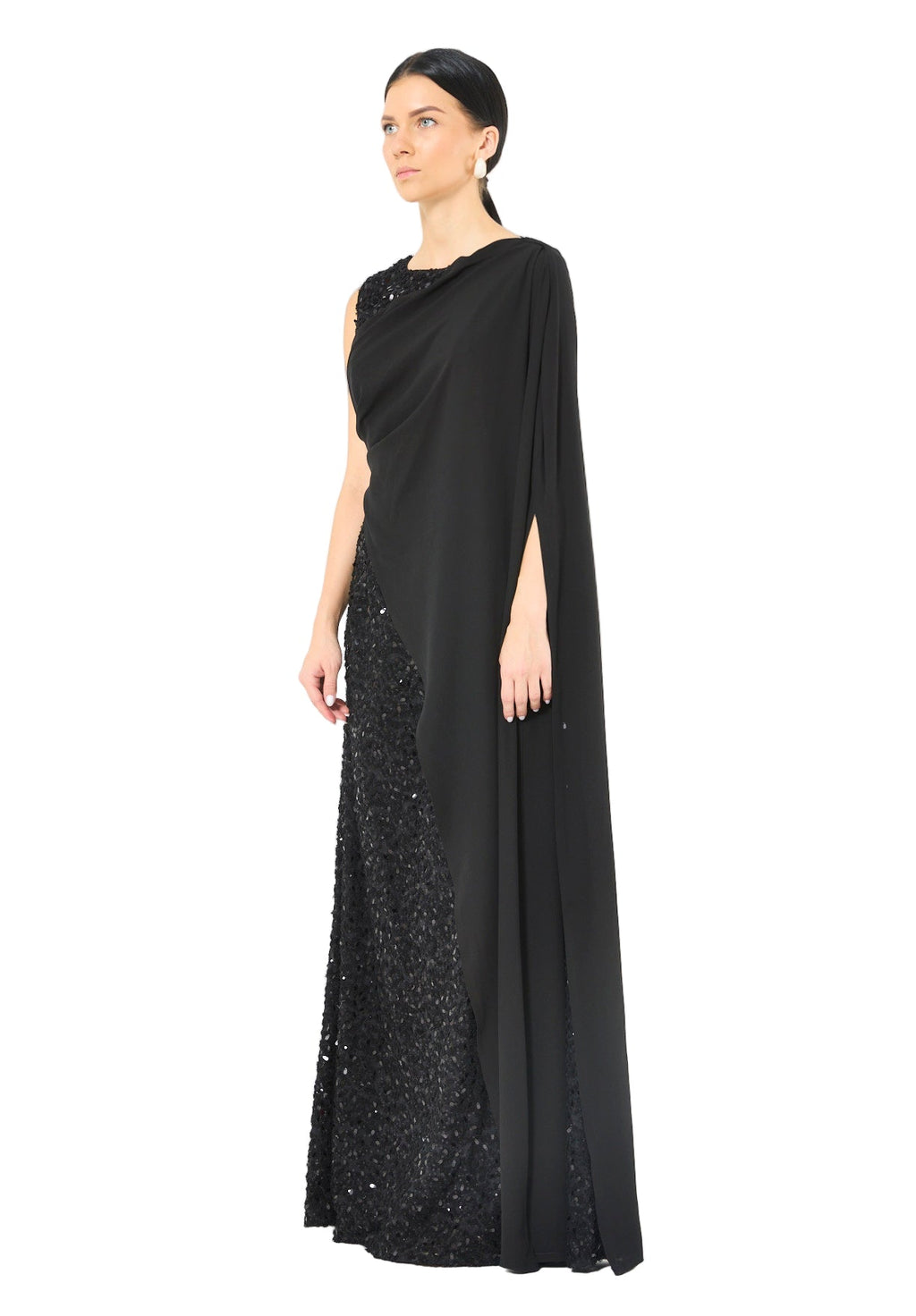 3D Texture Palette Embellished A-line Gown