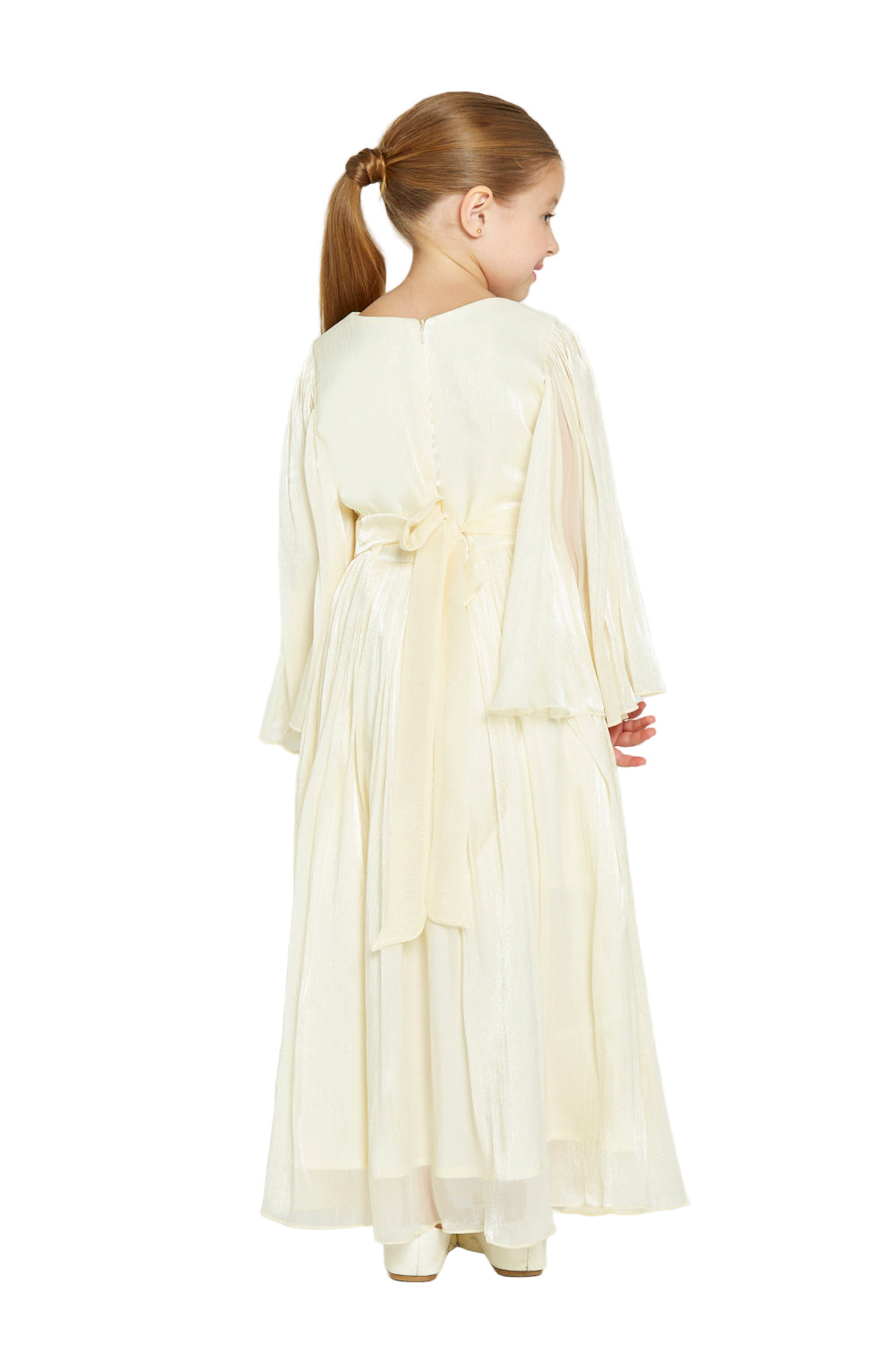 Shimmer Flowy Bloom Dress with Crystal Buckle