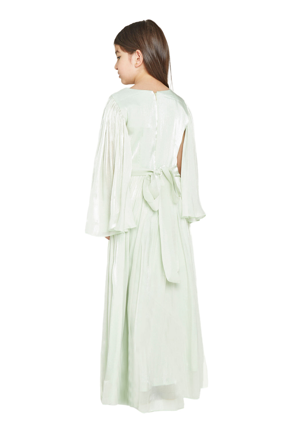 Shimmer Flowy Bloom Dress with Crystal Buckle