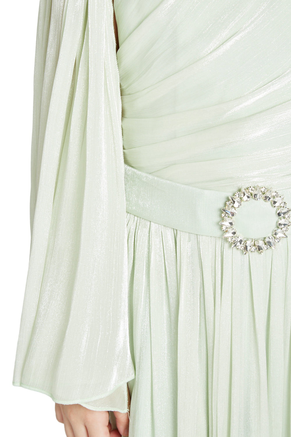 Shimmer Flowy Bloom Dress with Crystal Buckle