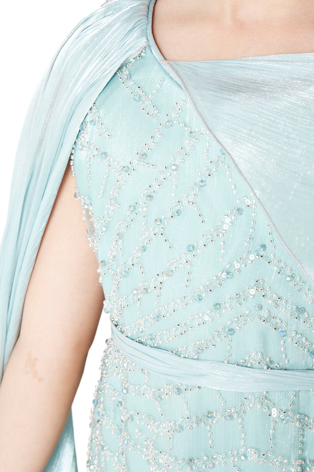 All-over Embellished Crystal Glow Gown