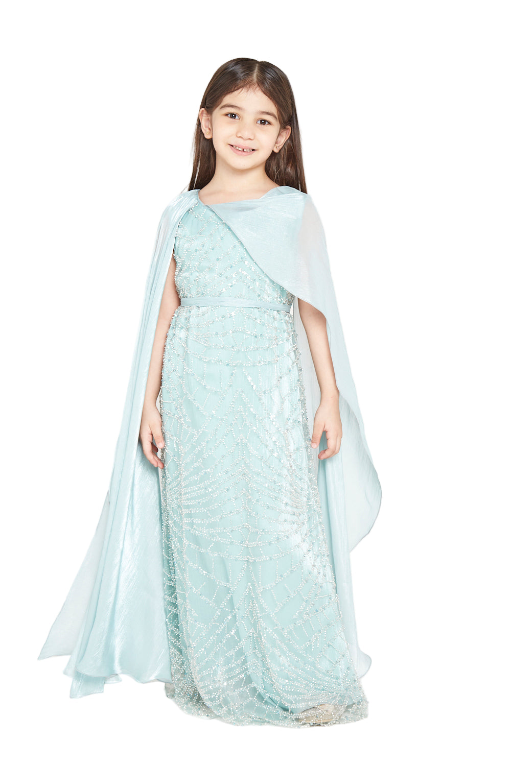 All-over Embellished Crystal Glow Gown