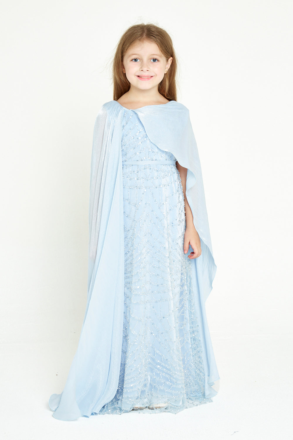 All-over Embellished Crystal Glow Gown