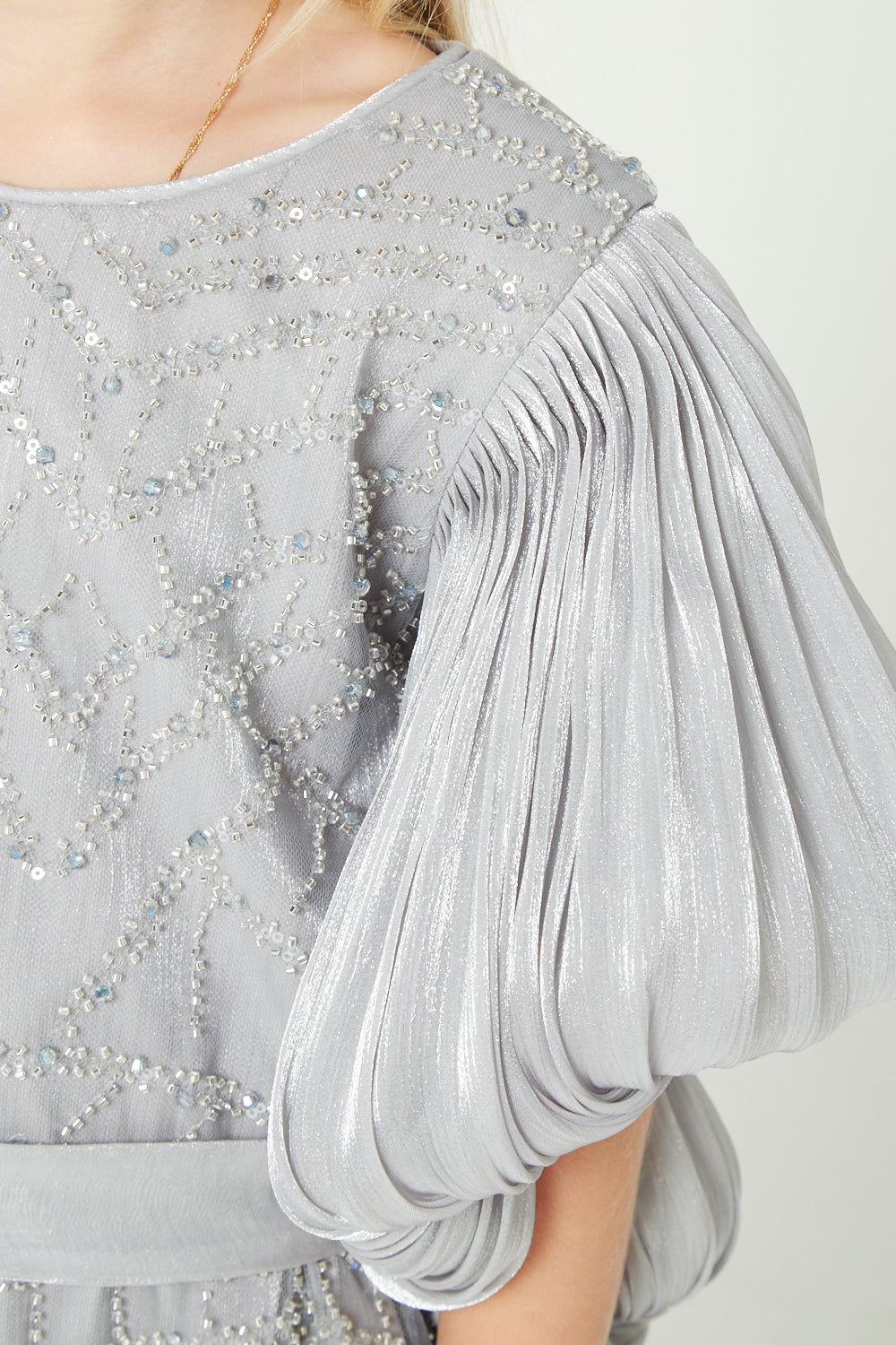 Flutter-Sleeve Radiant Gown