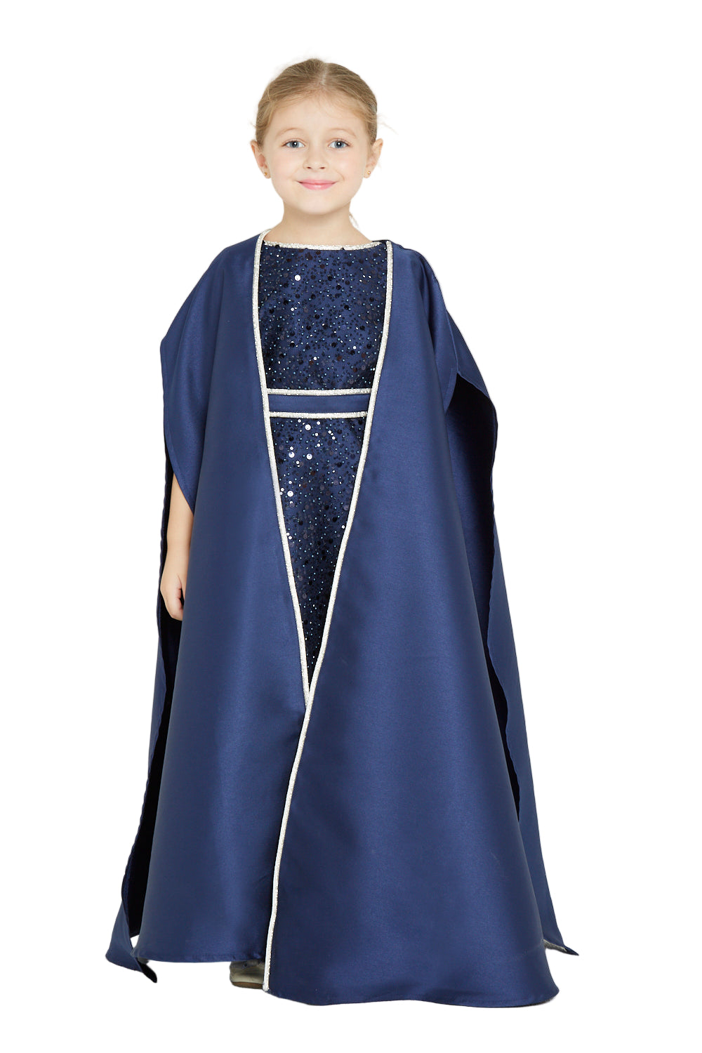 Radiant Embellished Gown with Overlay