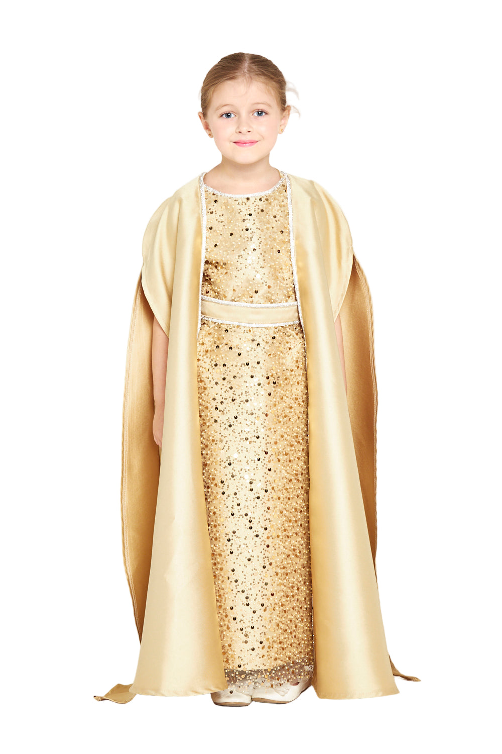 Radiant Embellished Gown with Overlay