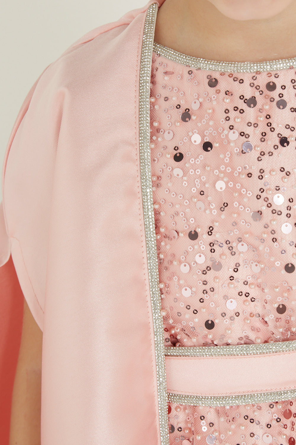 Radiant Embellished Gown with Overlay