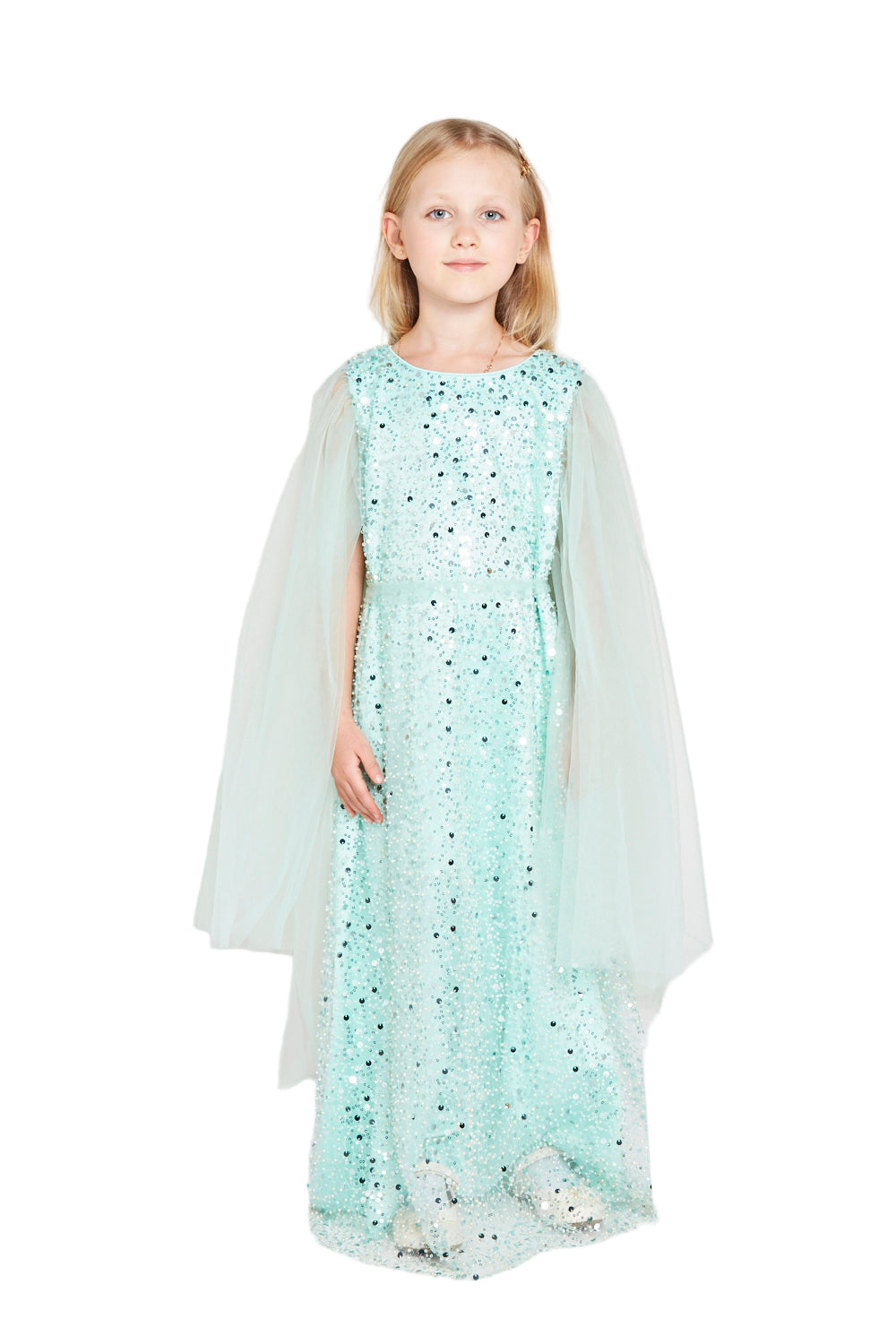 Scarlet Sparkle Embellished Tulle Gown