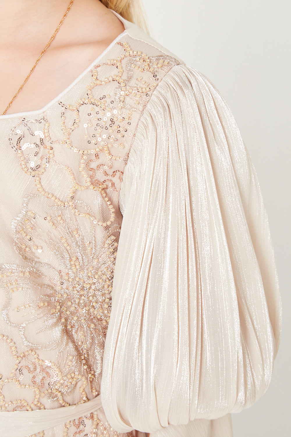 Whimsical Floral Embellished Elegance Gown