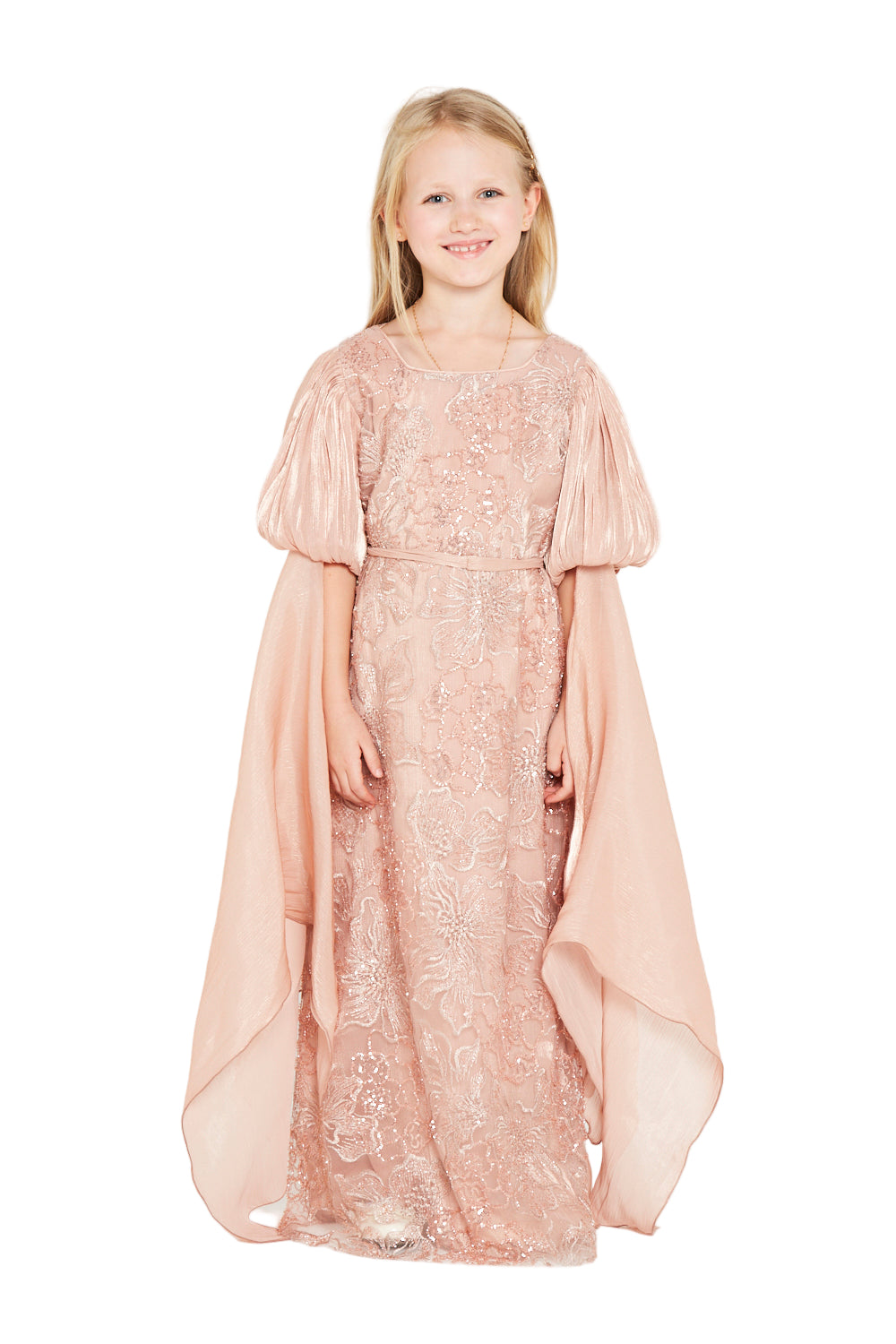 Whimsical Floral Embellished Elegance Gown