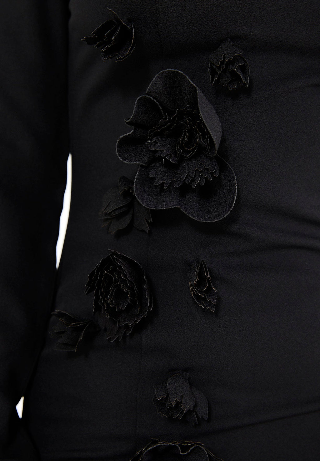 3D Floral Applique Elegance Off-Shoulder Gown