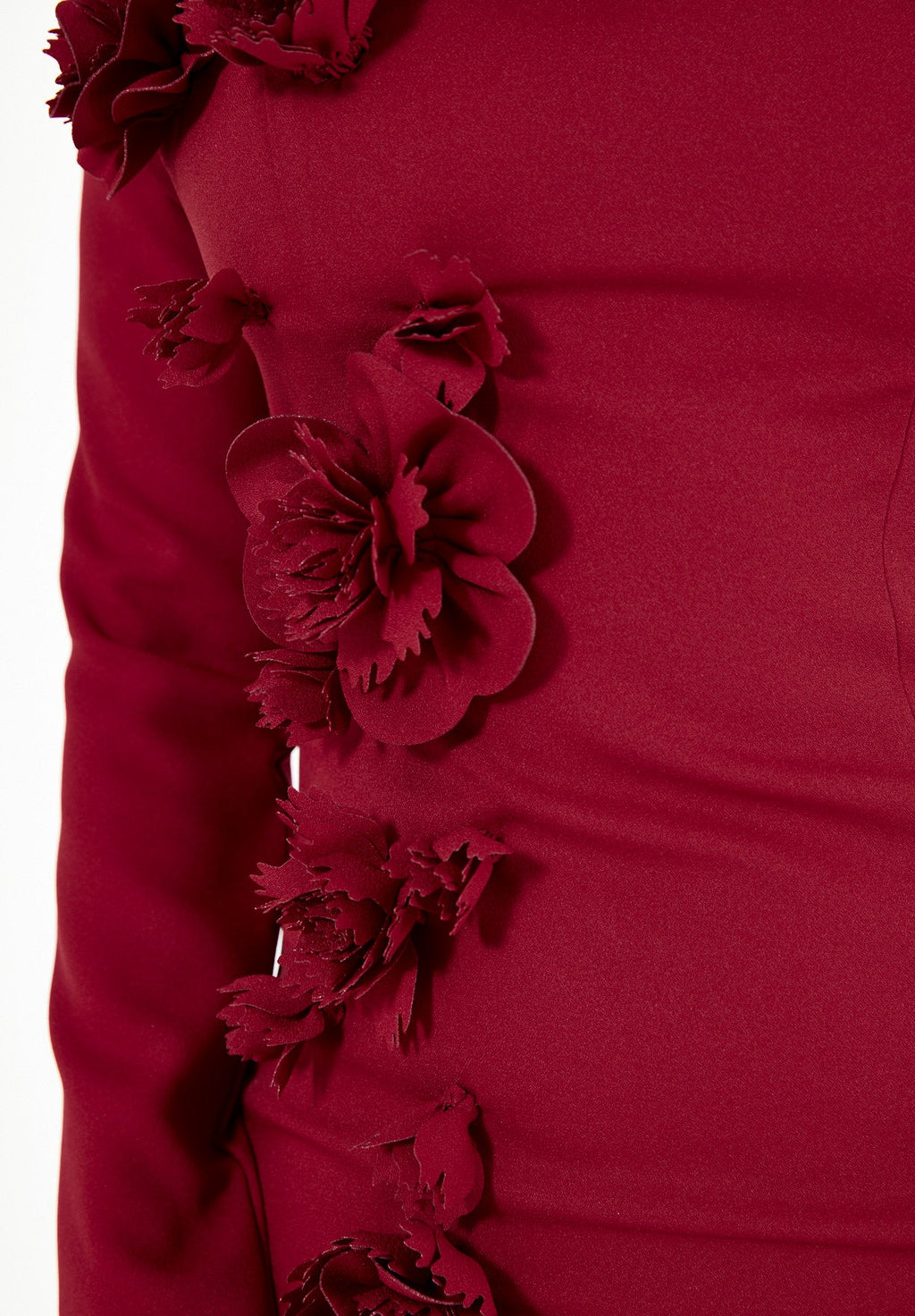 3D Floral Applique Elegance Off-Shoulder Gown