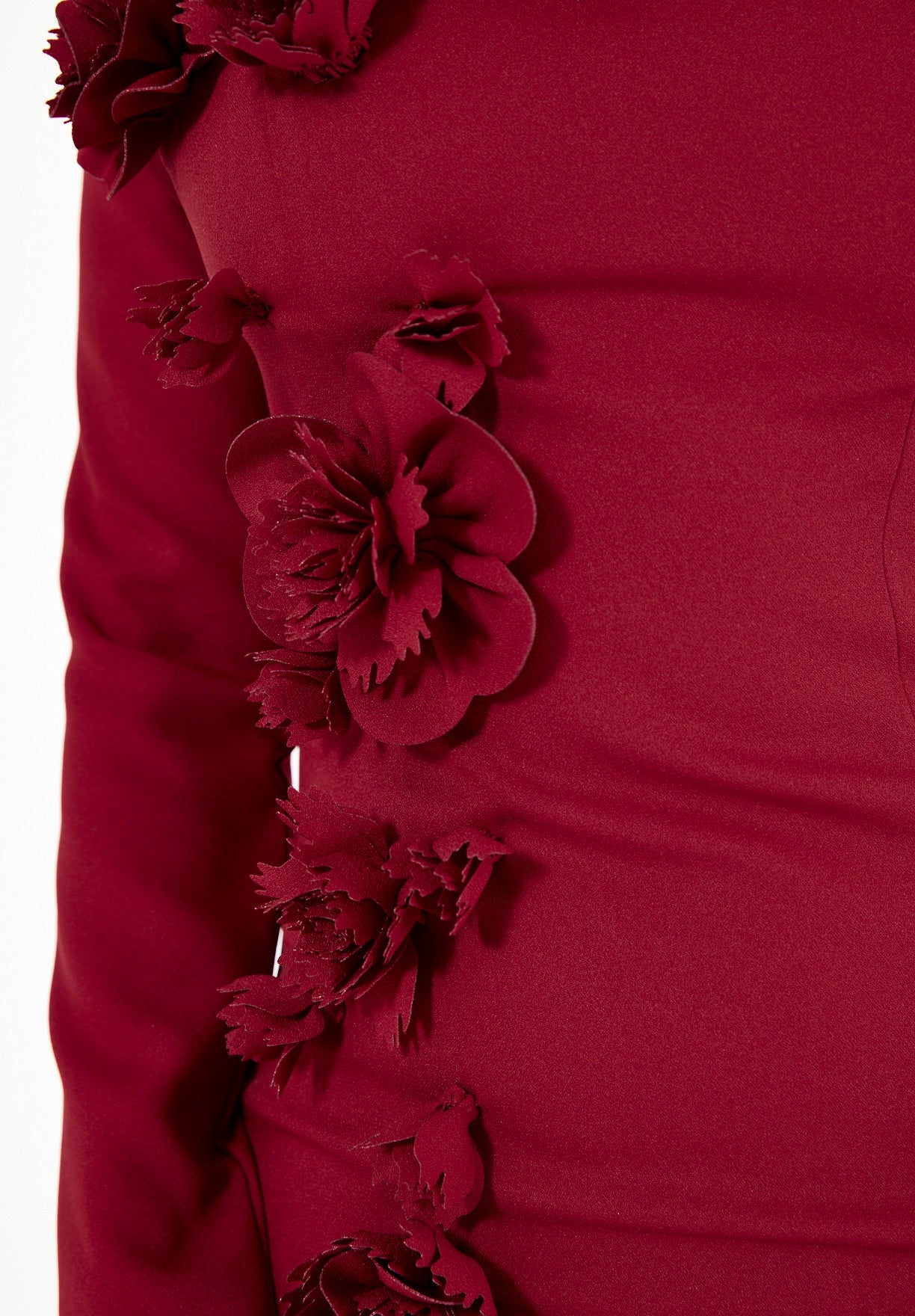 3D Floral Applique Elegance Off-Shoulder Gown