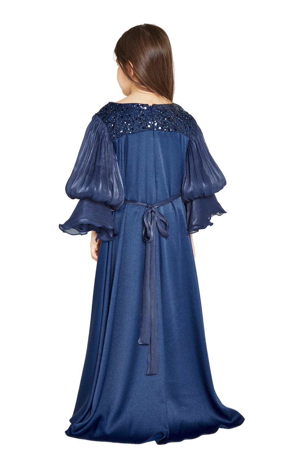 Flowing Balloon Sleeve Dress