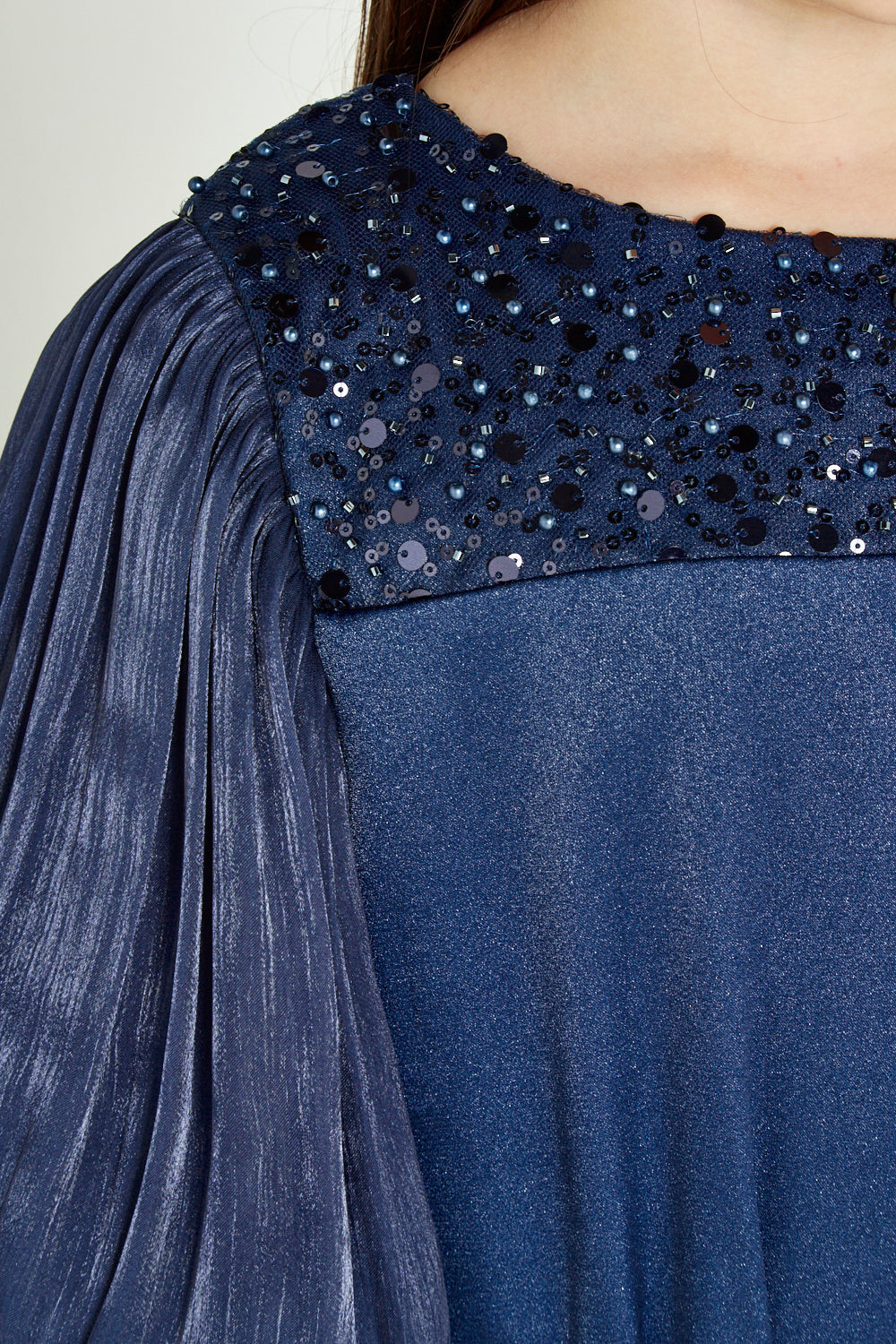 Flowing Balloon Sleeve Dress