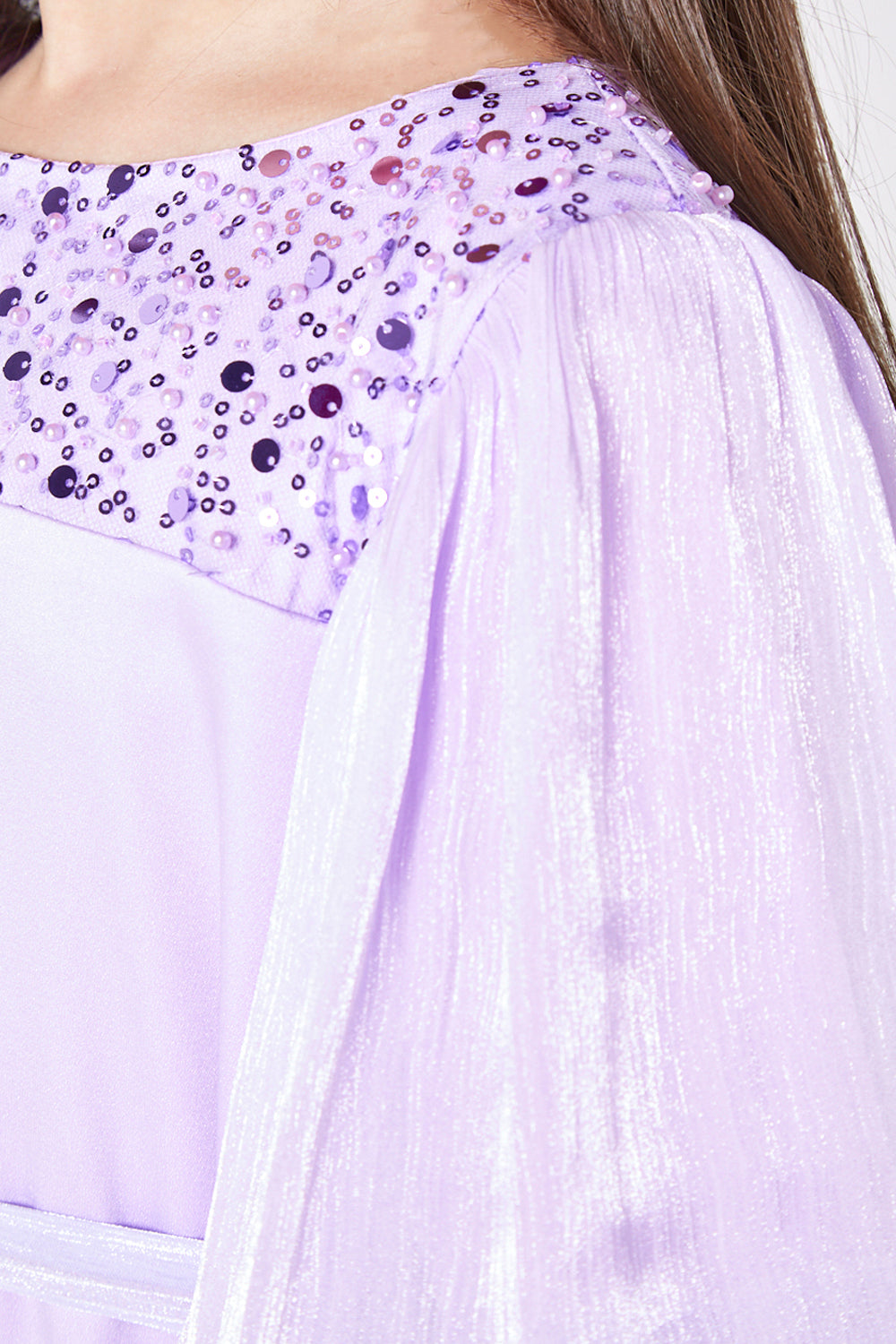 Flowing Balloon Sleeve Dress