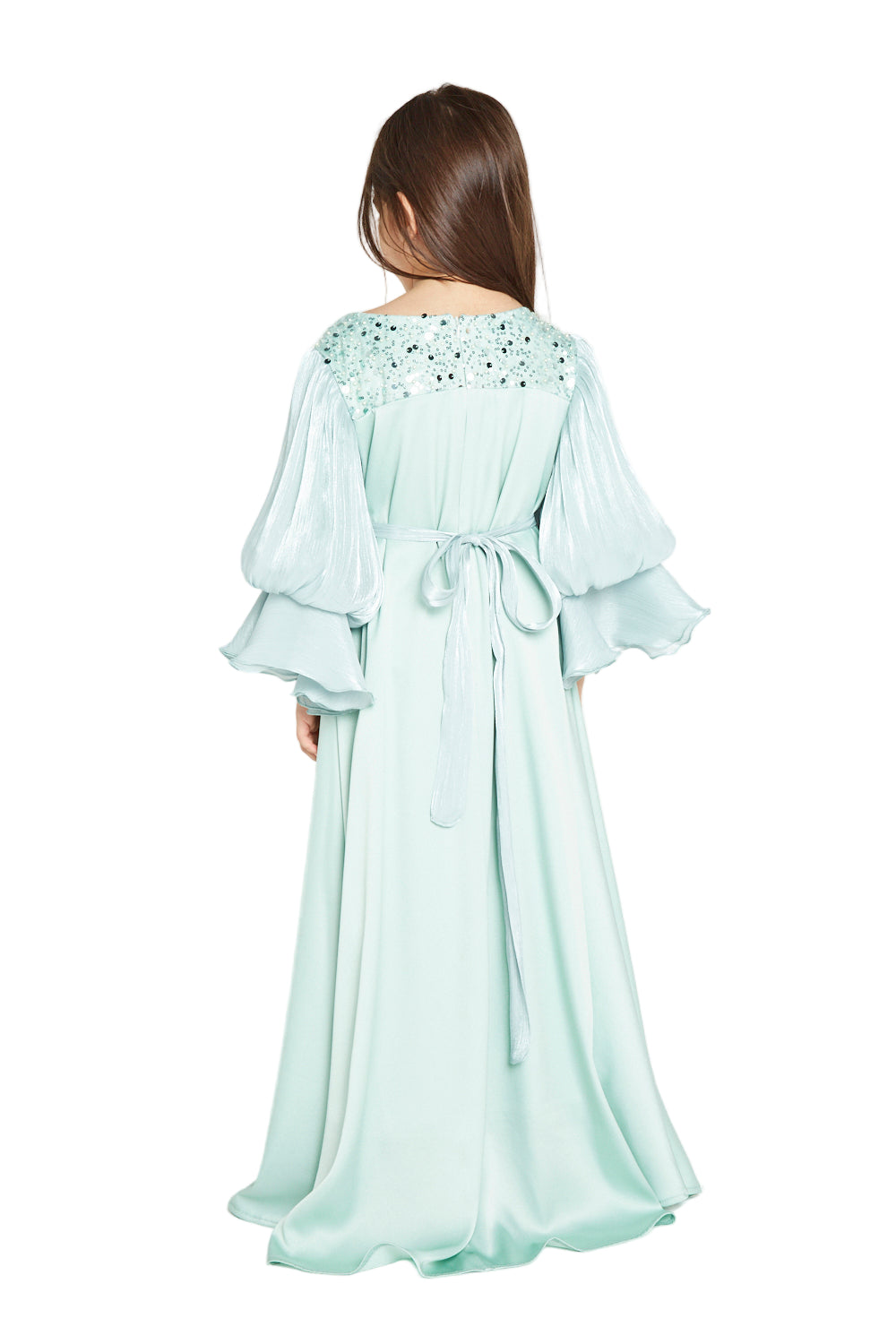 Flowing Balloon Sleeve Dress