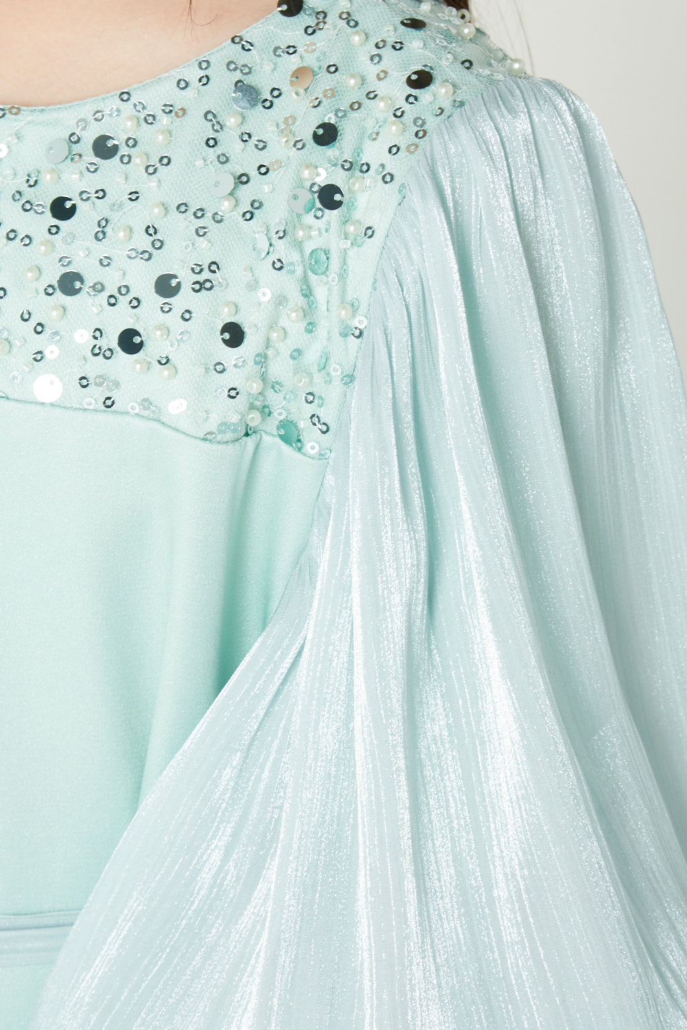 Flowing Balloon Sleeve Dress