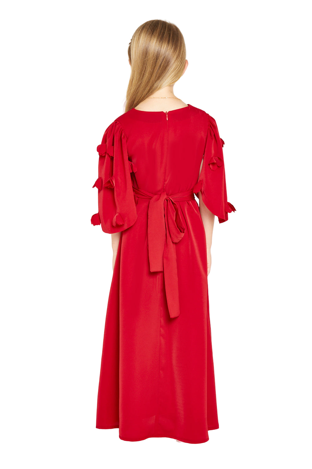 3D Appliqué Petal Drop Gown