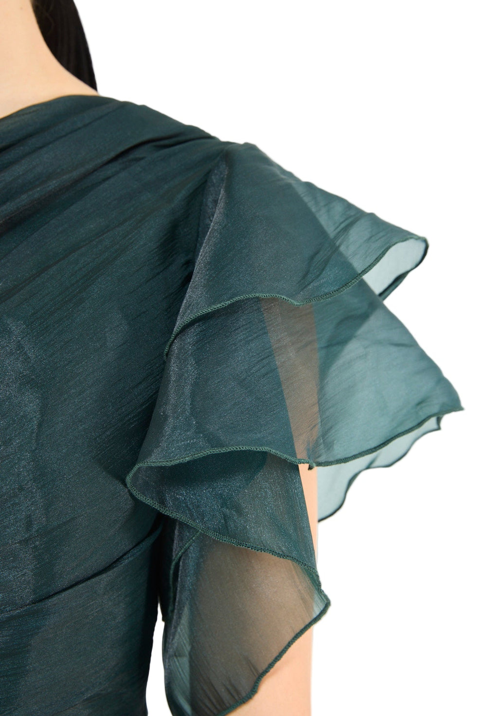 Aysmmetrical One-Shoulder Draped Gown