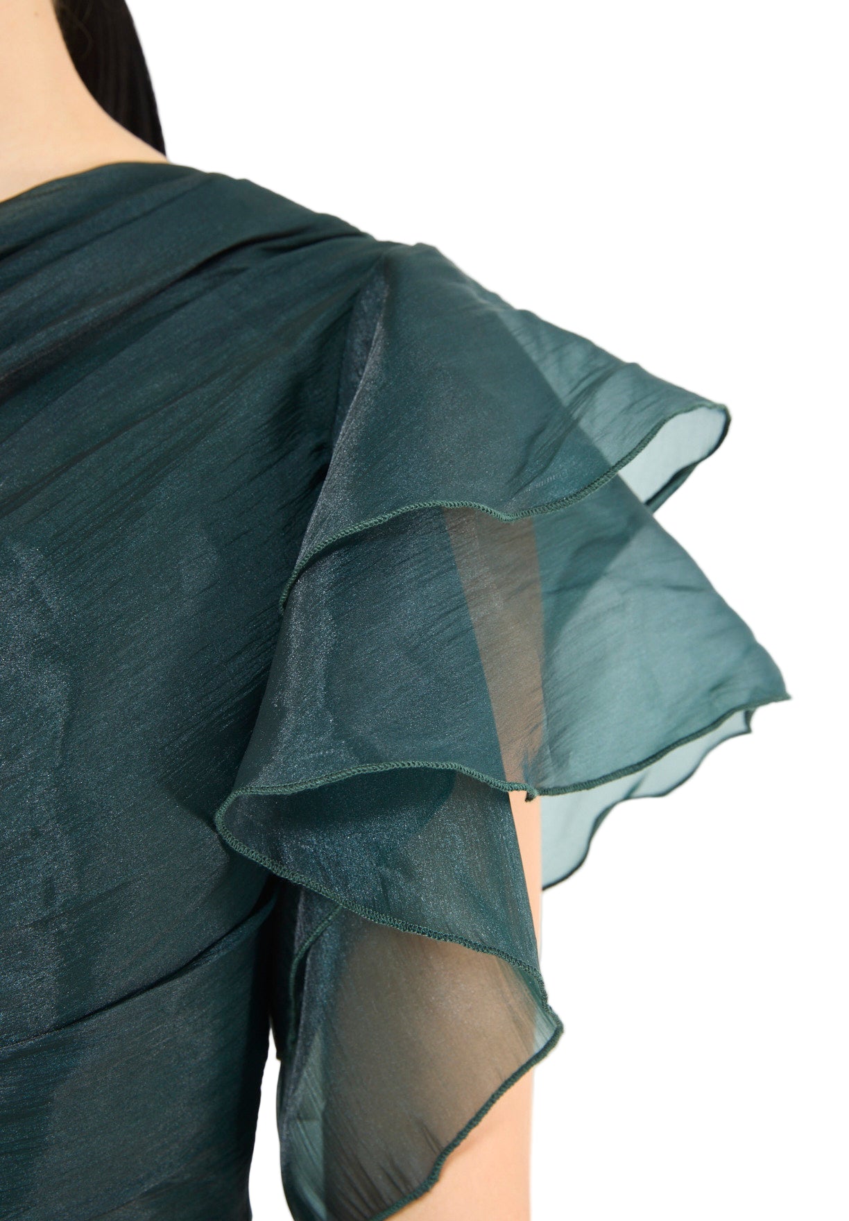 Aysmmetrical One-Shoulder Draped Gown