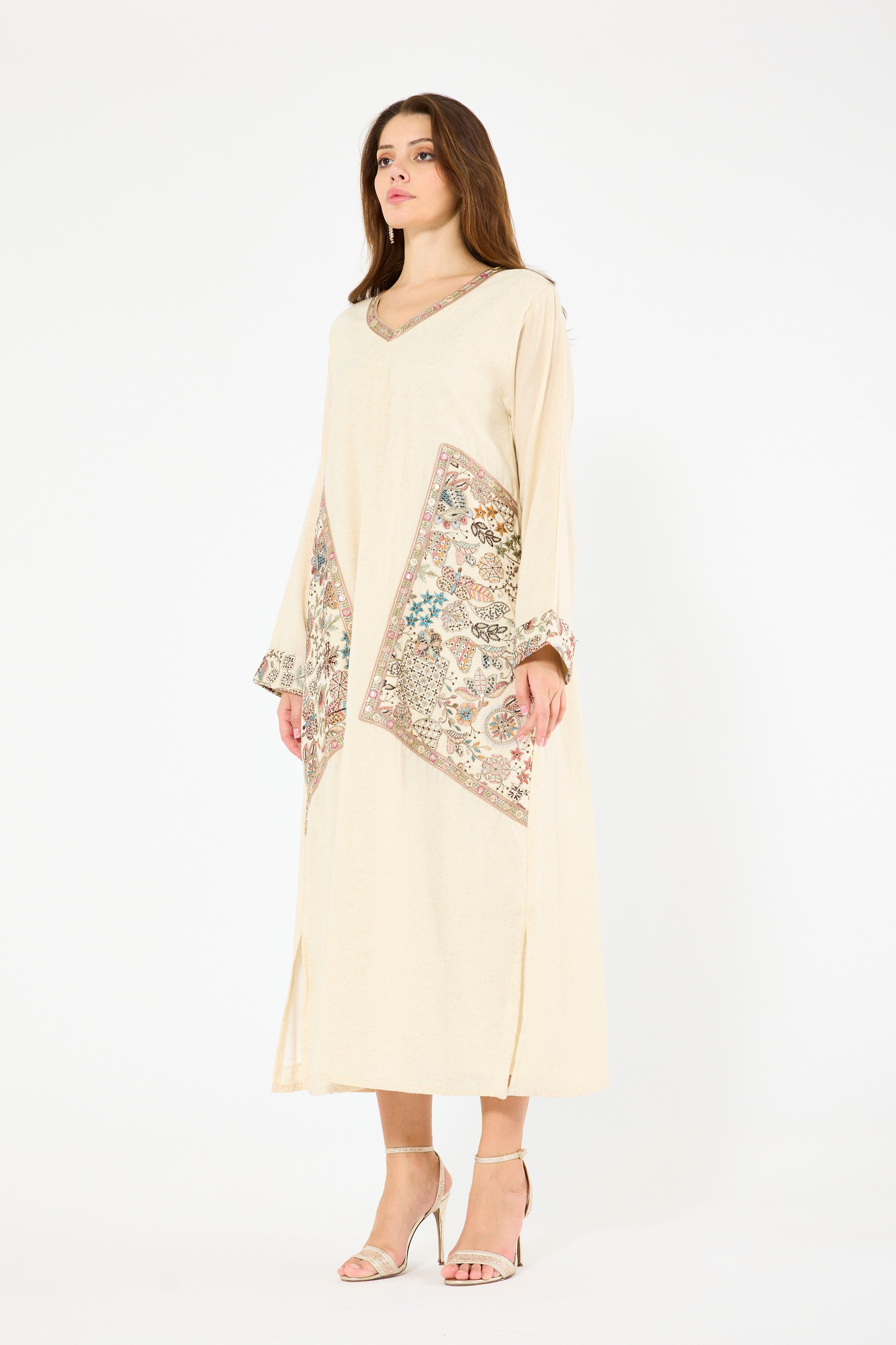 Contrast Large Patchwork Jalabiya