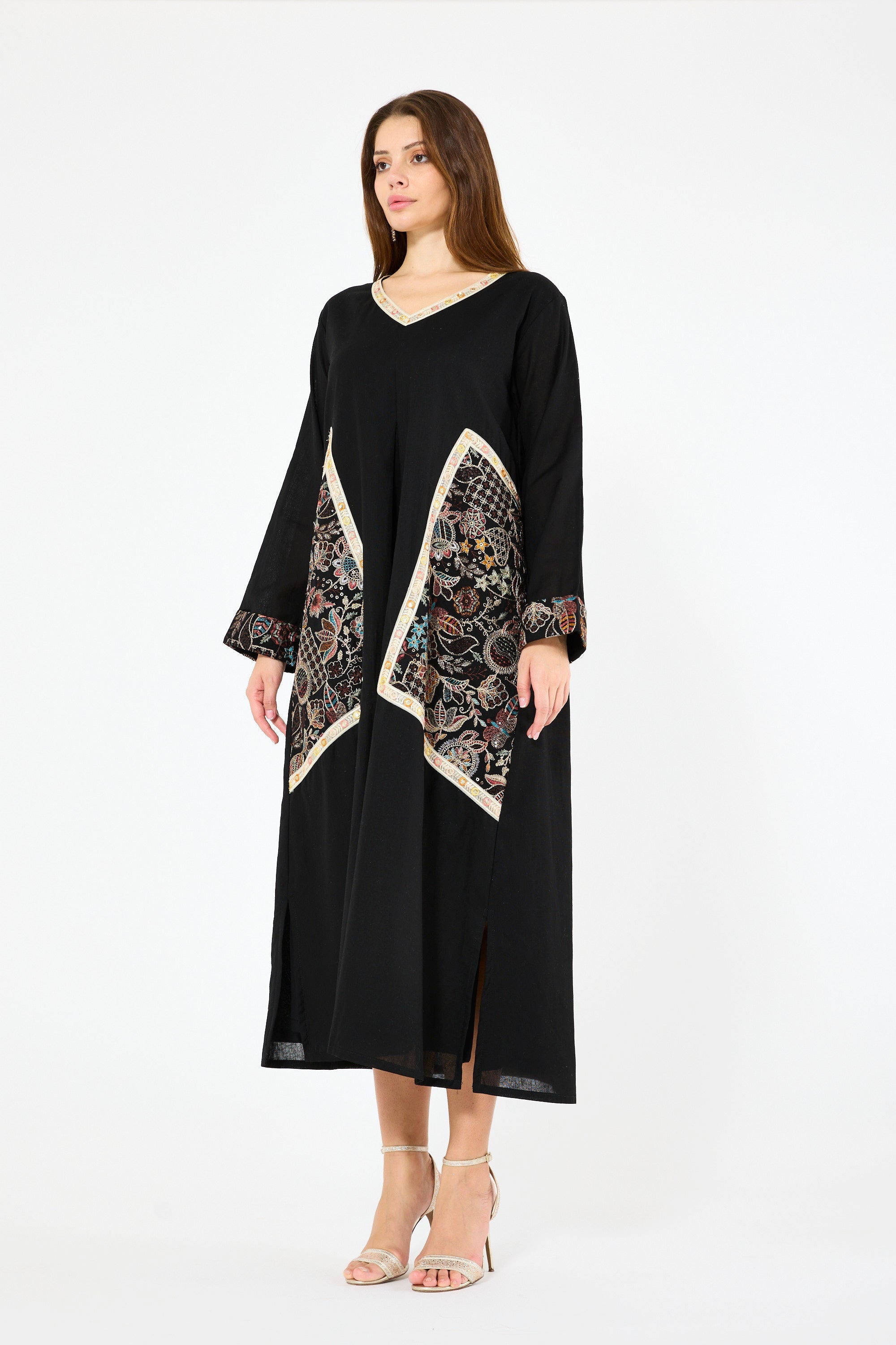 Contrast Large Patchwork Jalabiya