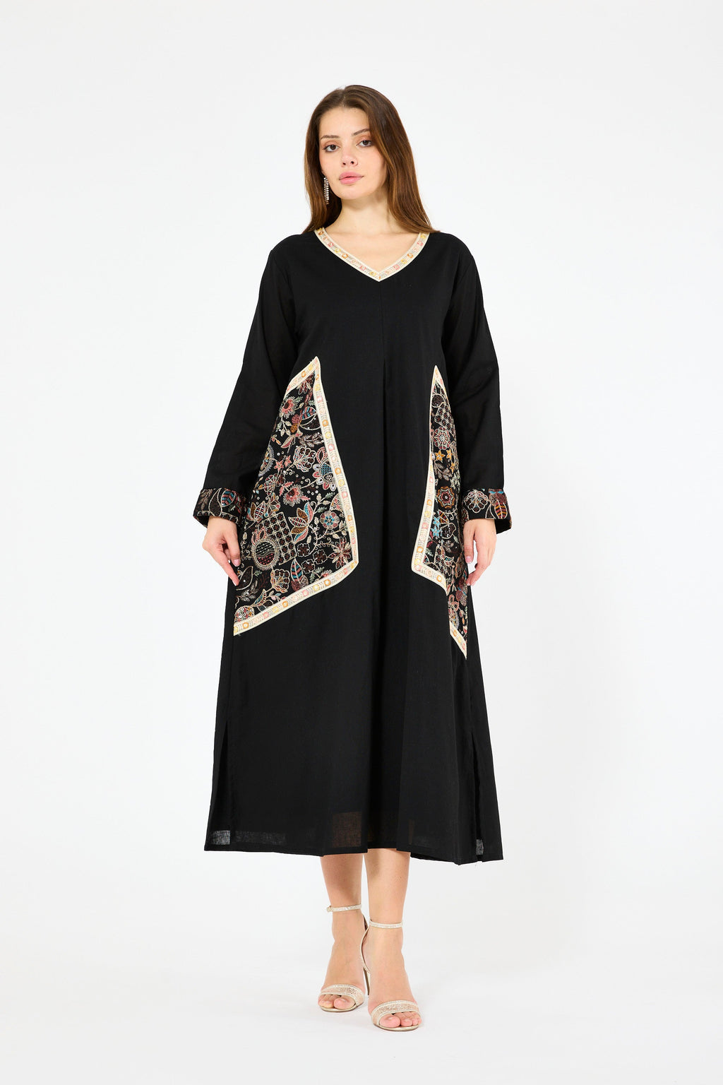 Contrast Large Patchwork Jalabiya