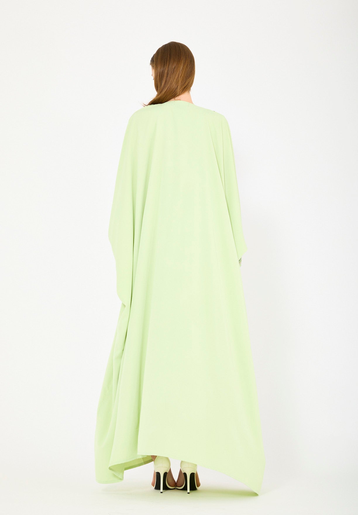 Embellished Bisht With Tassels & Dress Set