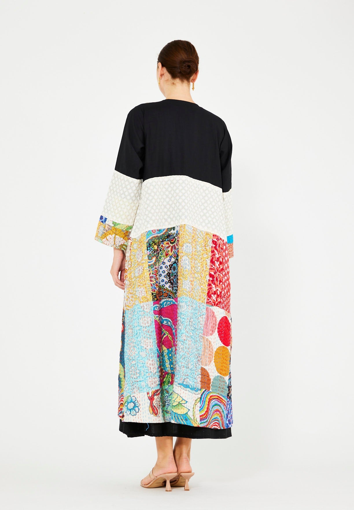 Traditional Kantha Patchwork Bisht & Dress Set