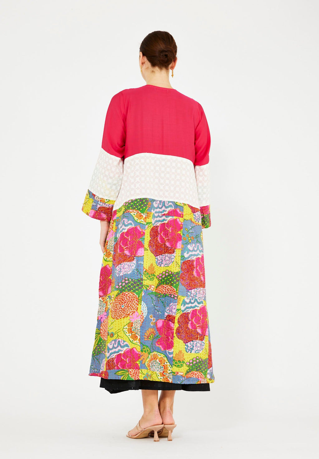 Traditional Kantha Patchwork Bisht & Dress Set