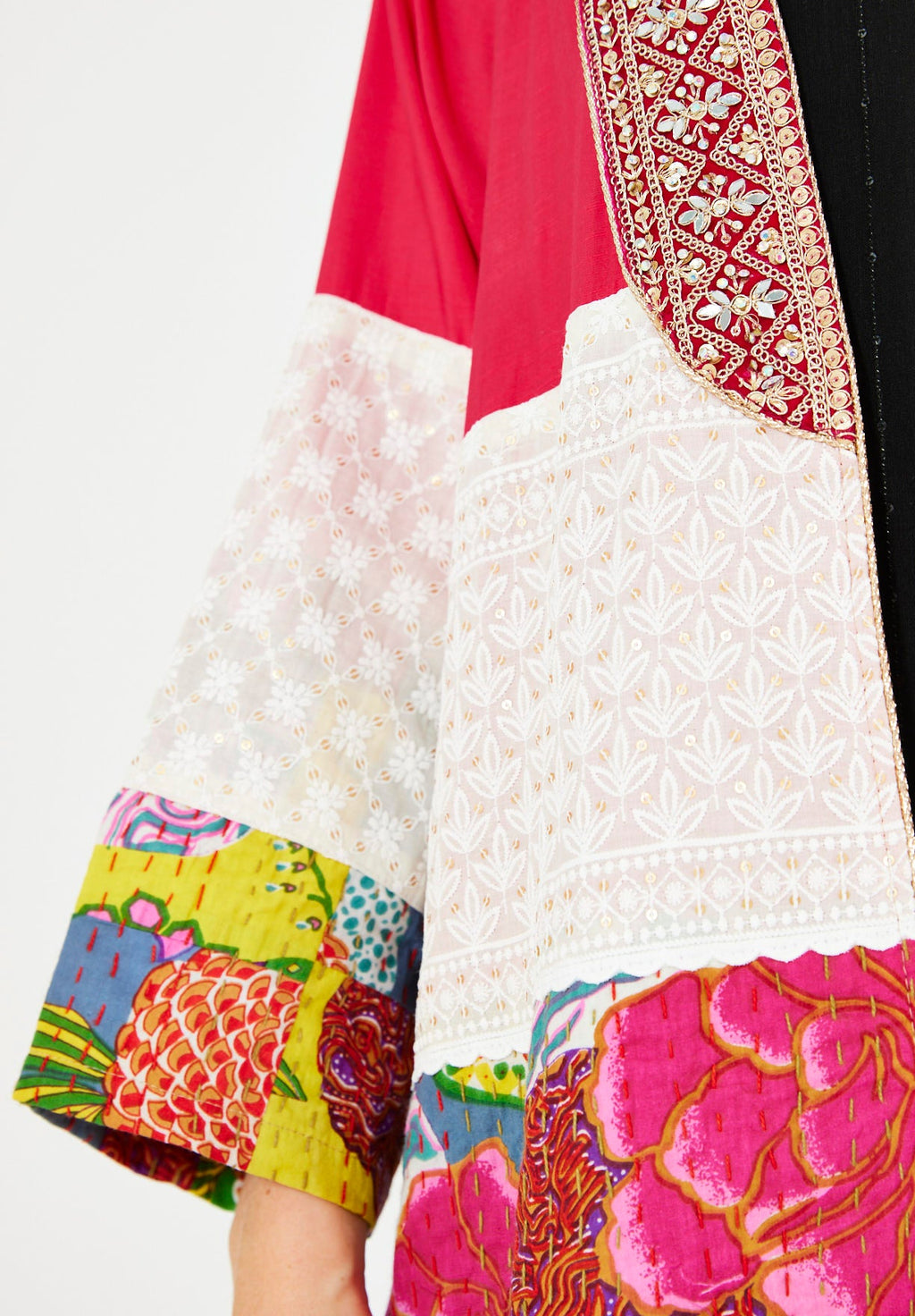 Traditional Kantha Patchwork Bisht & Dress Set