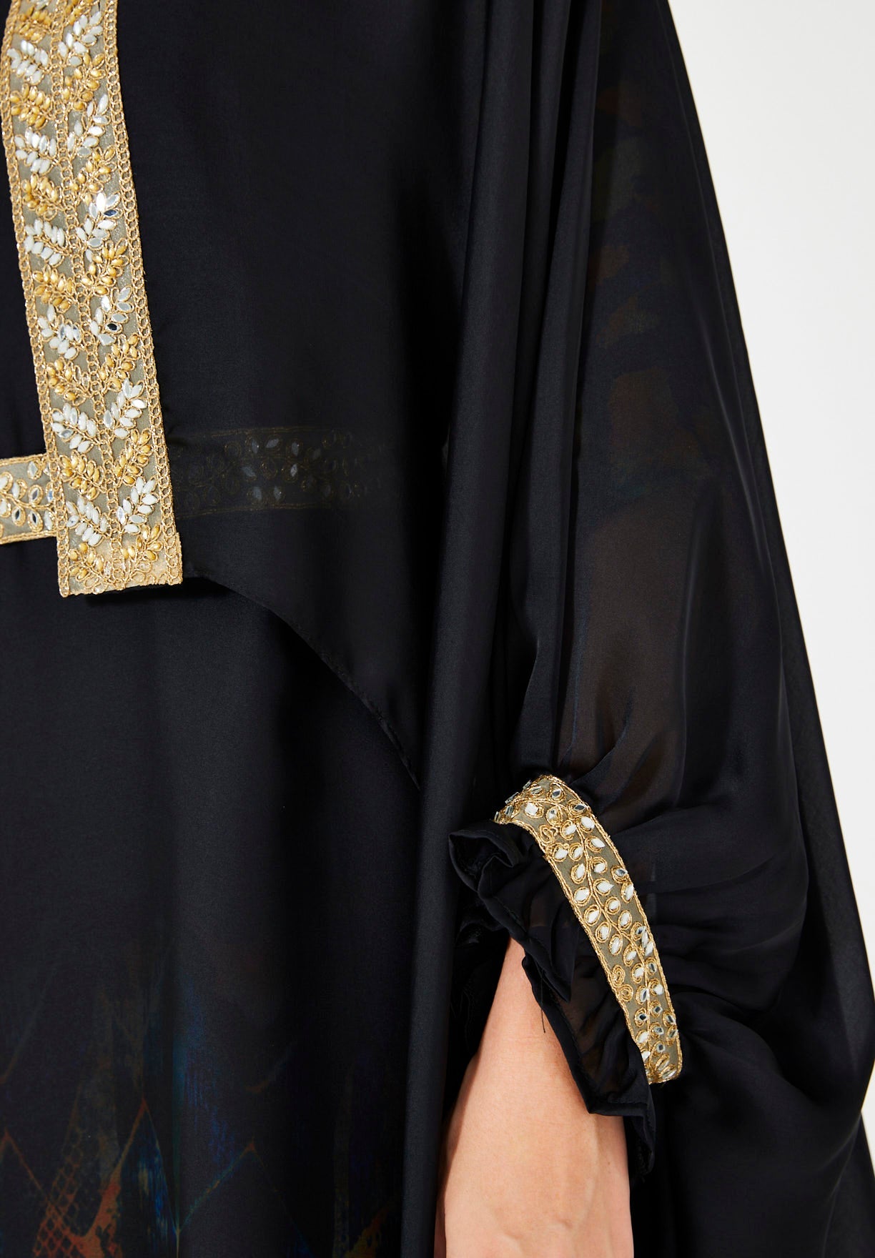 Animal-Inspired Abstract Printed Overlay & Dress Set