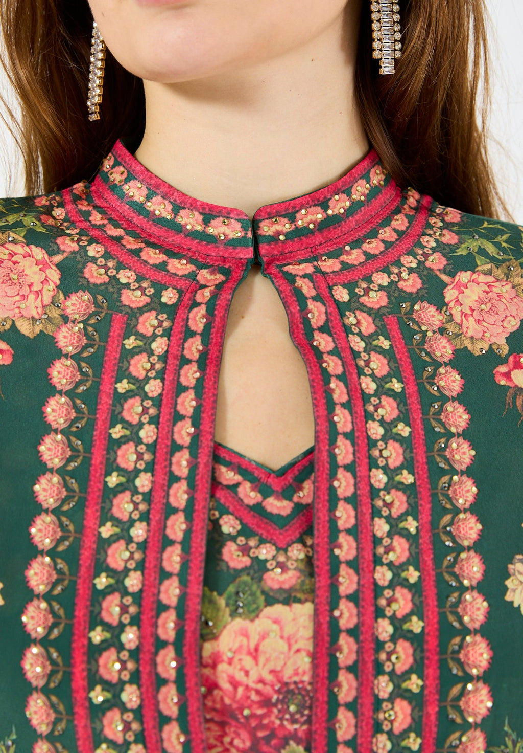 Floral Multi Printed Bisht & Dress Set