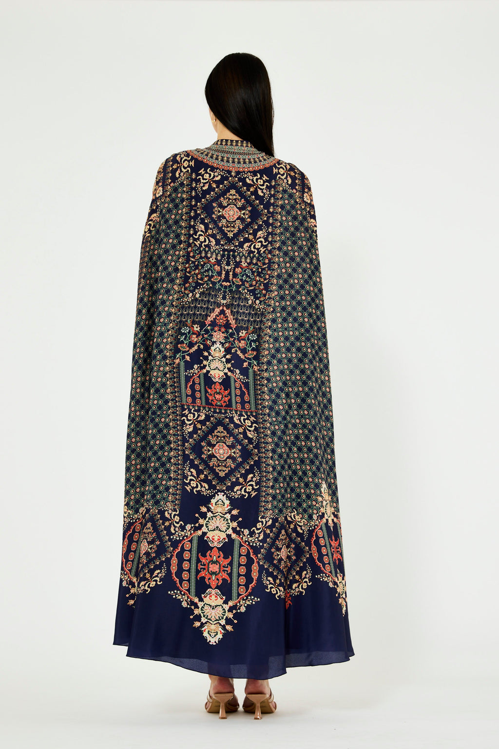 Heritage Motifs Print Bisht & Dress Set
