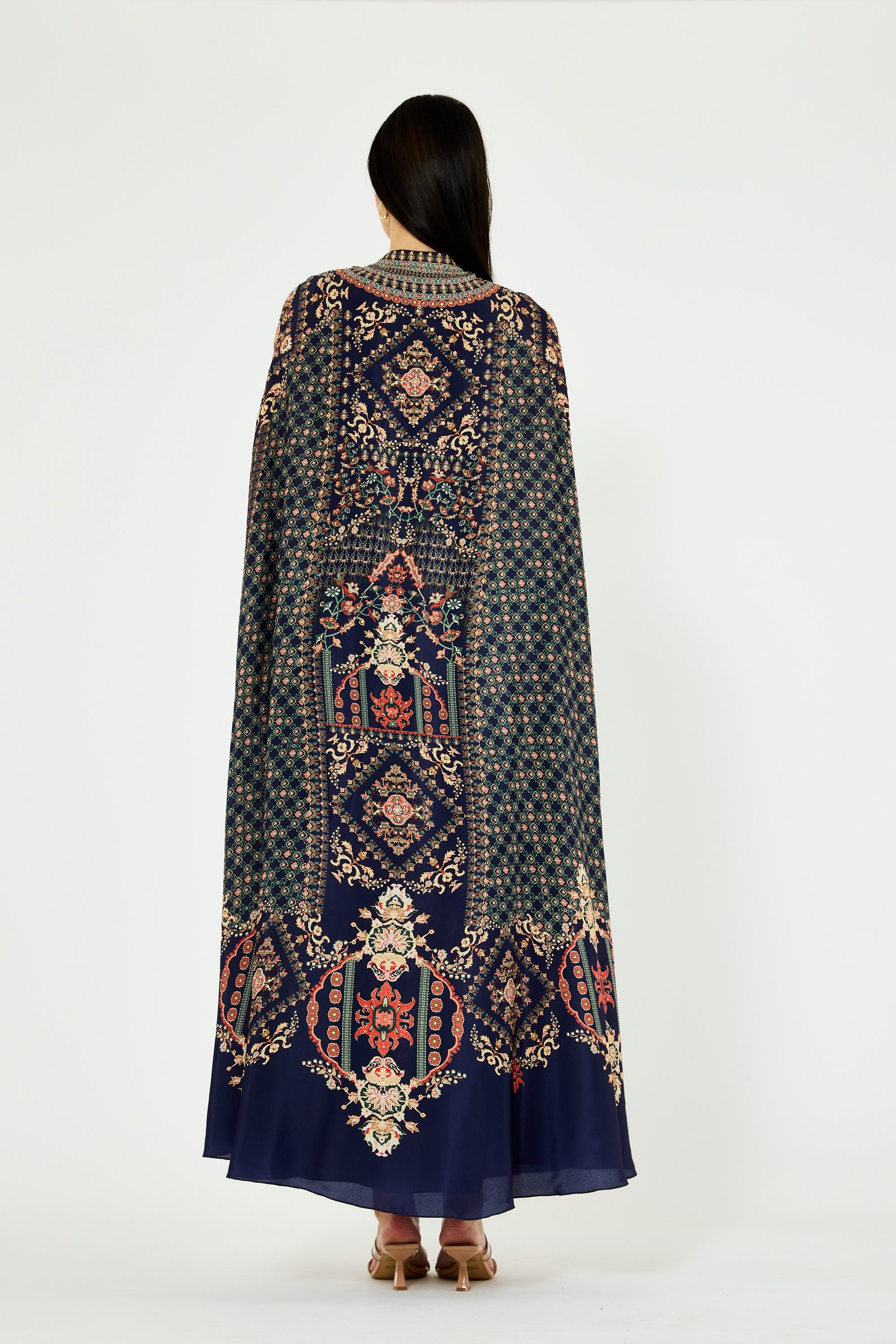 Heritage Motifs Print Bisht & Dress Set