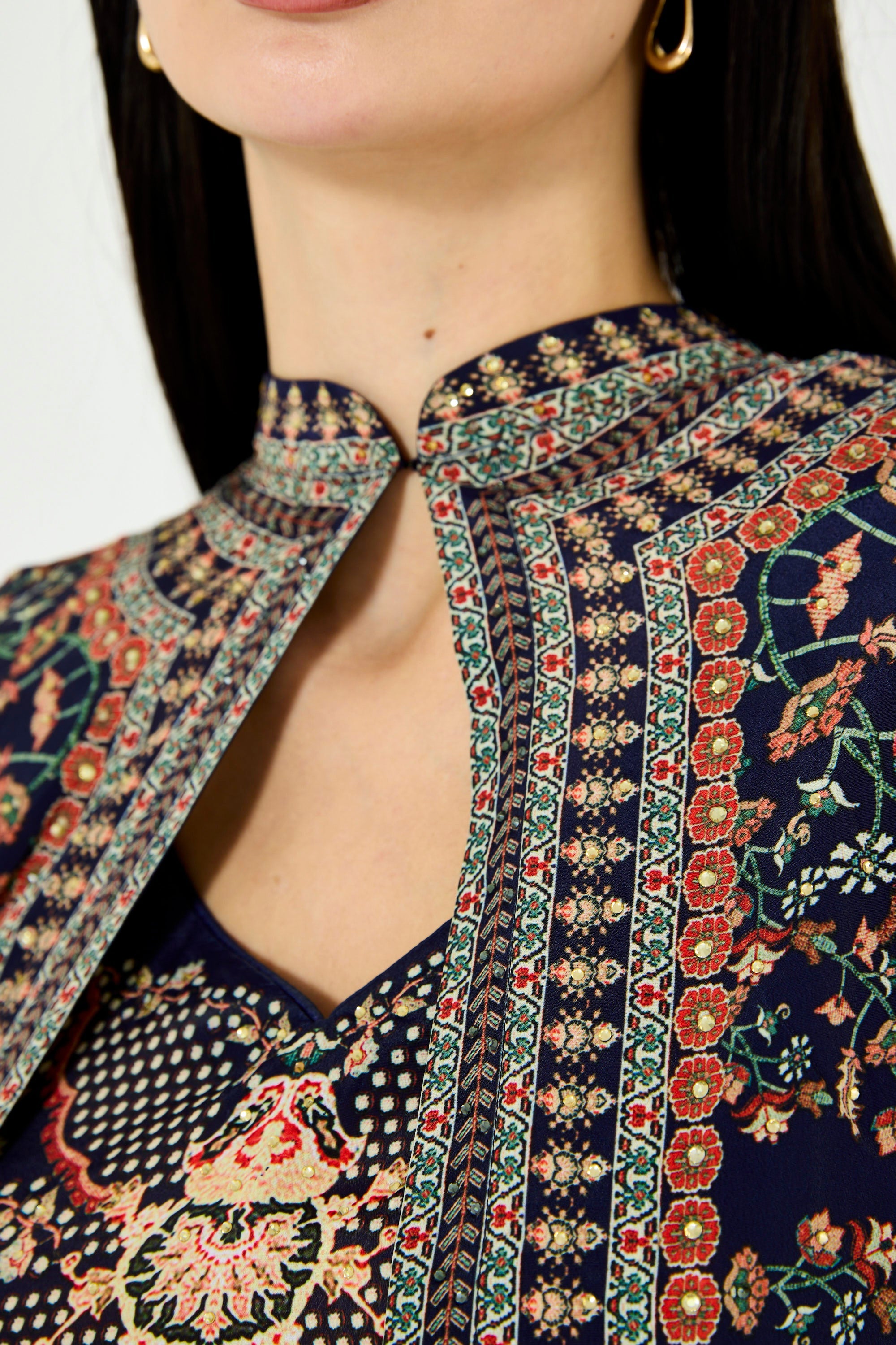 Heritage Motifs Print Bisht & Dress Set