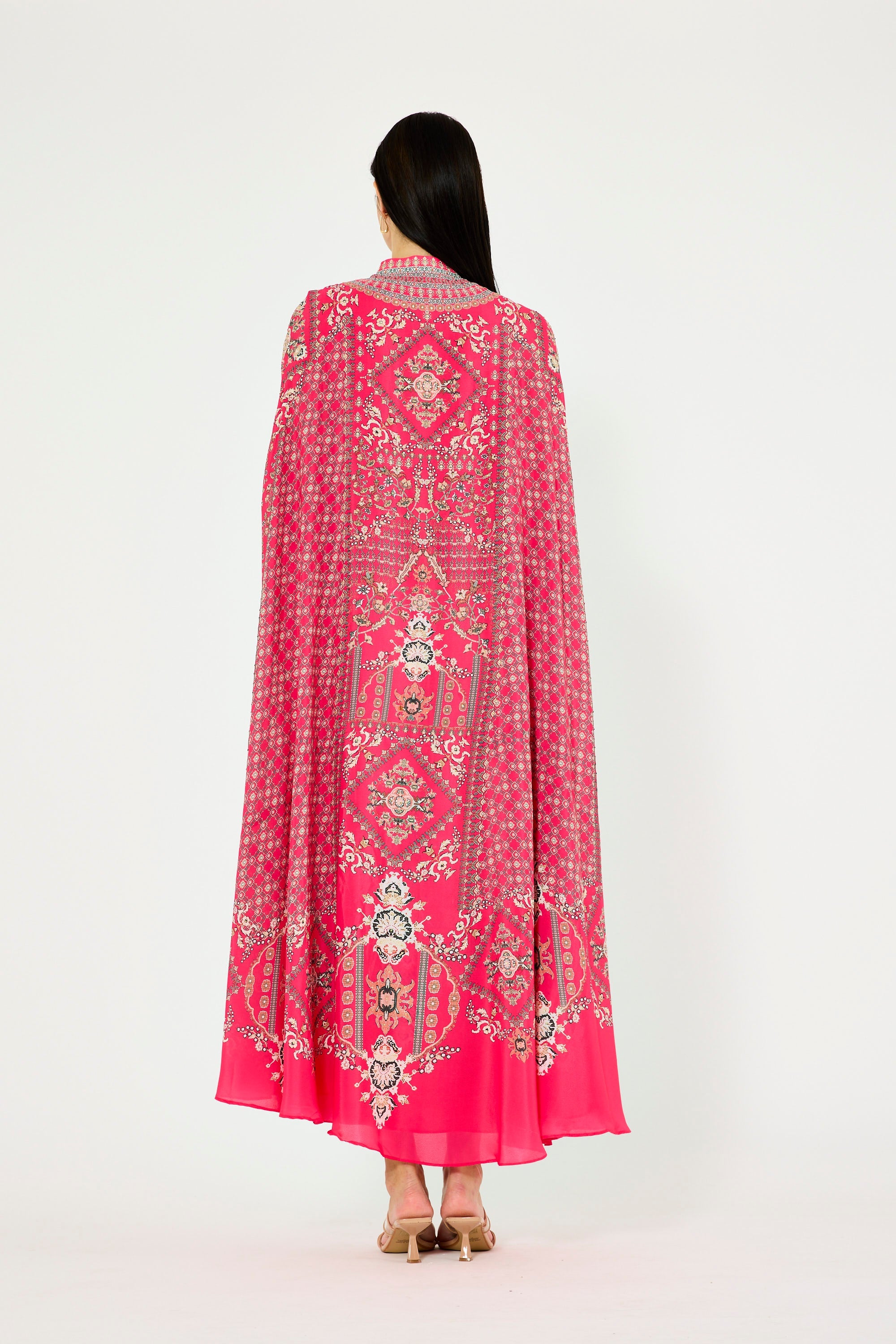 Heritage Motifs Print Bisht & Dress Set
