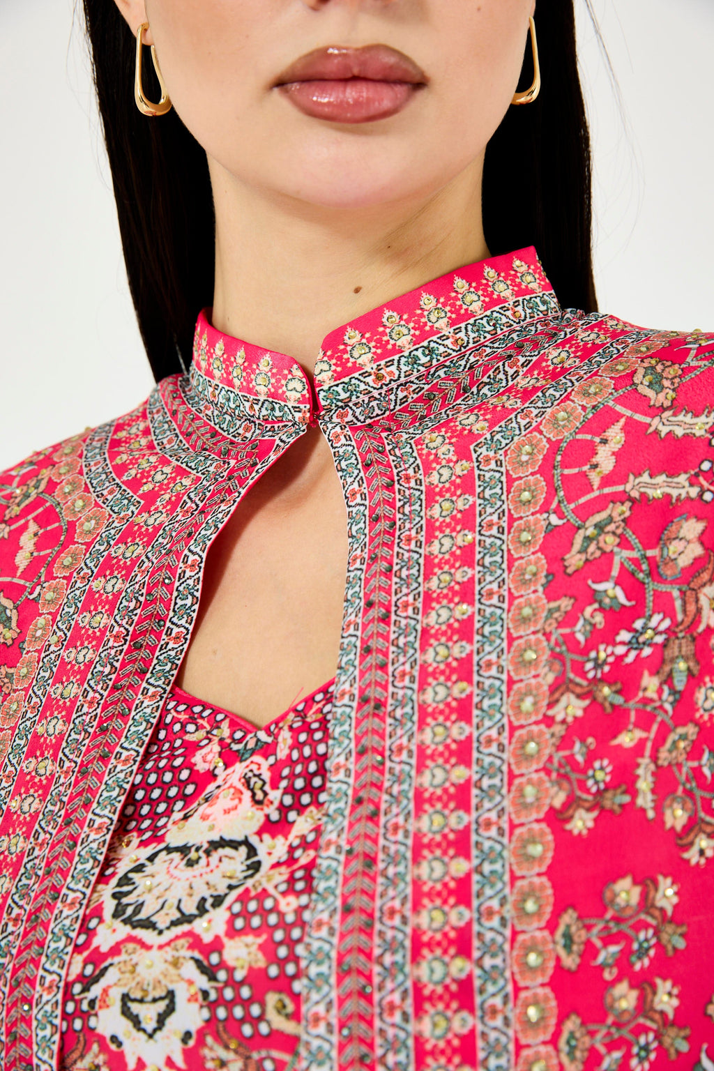 Heritage Motifs Print Bisht & Dress Set