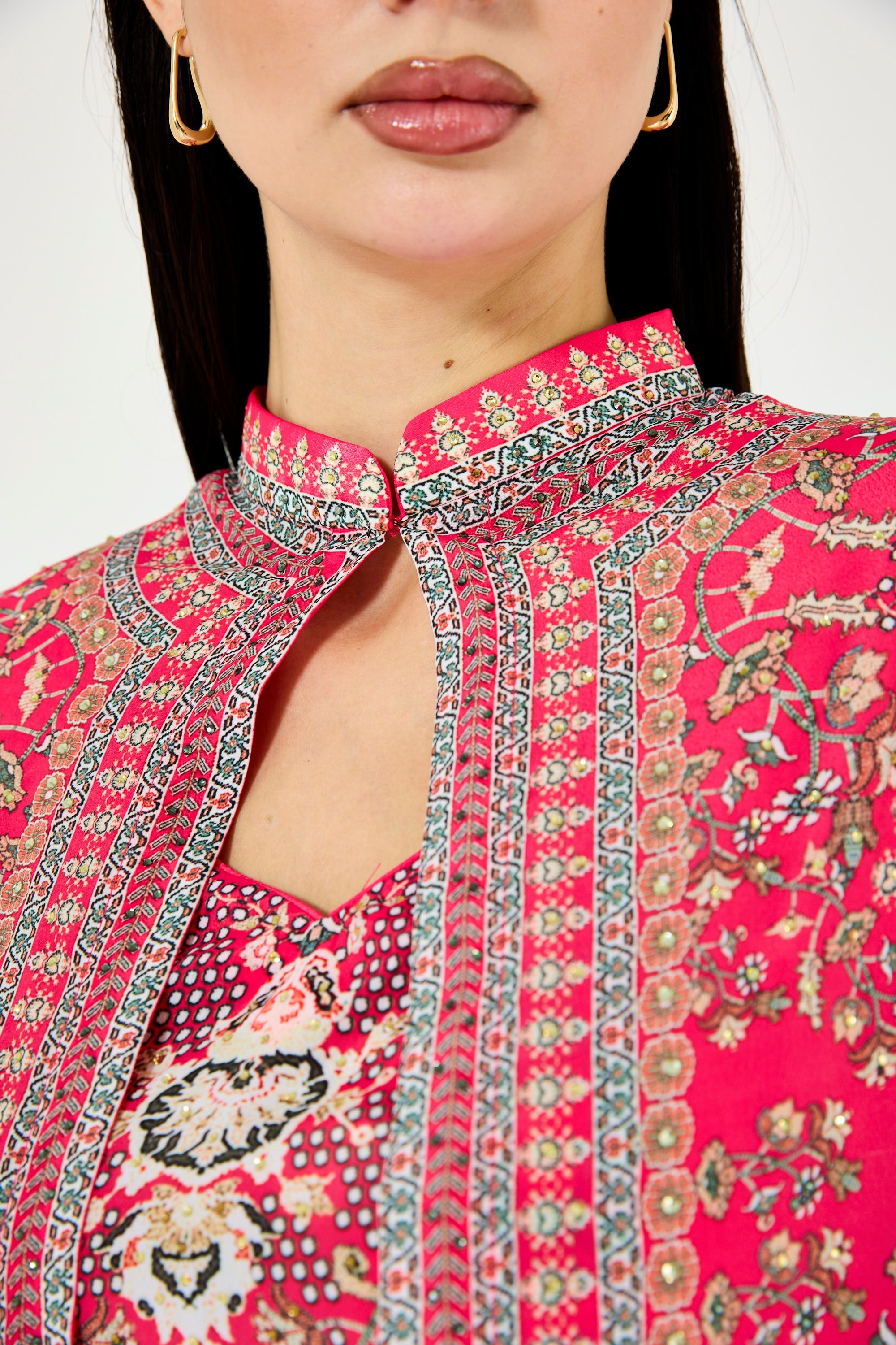 Heritage Motifs Print Bisht & Dress Set