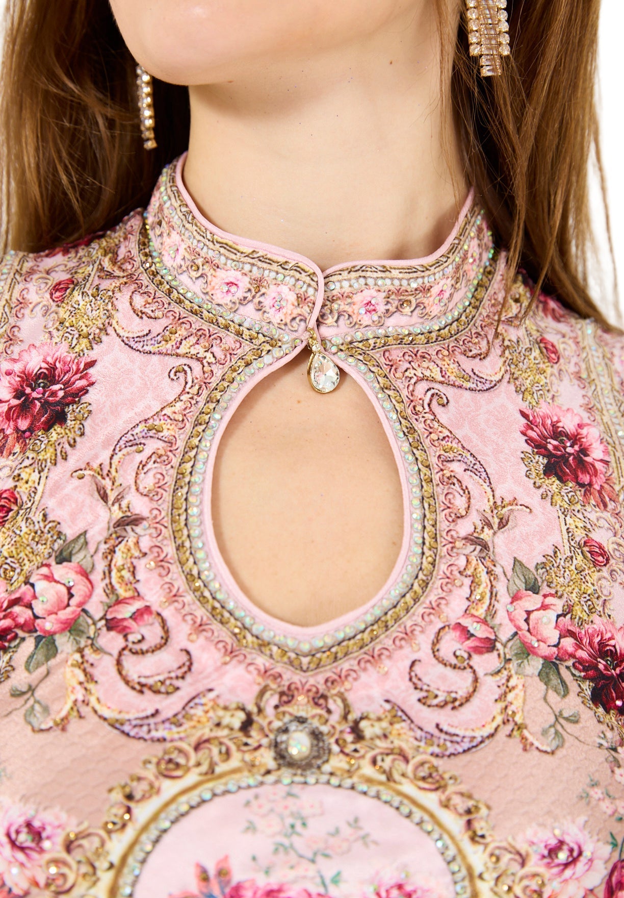 Sleeveless Floral Ombre Print Maxi Dress