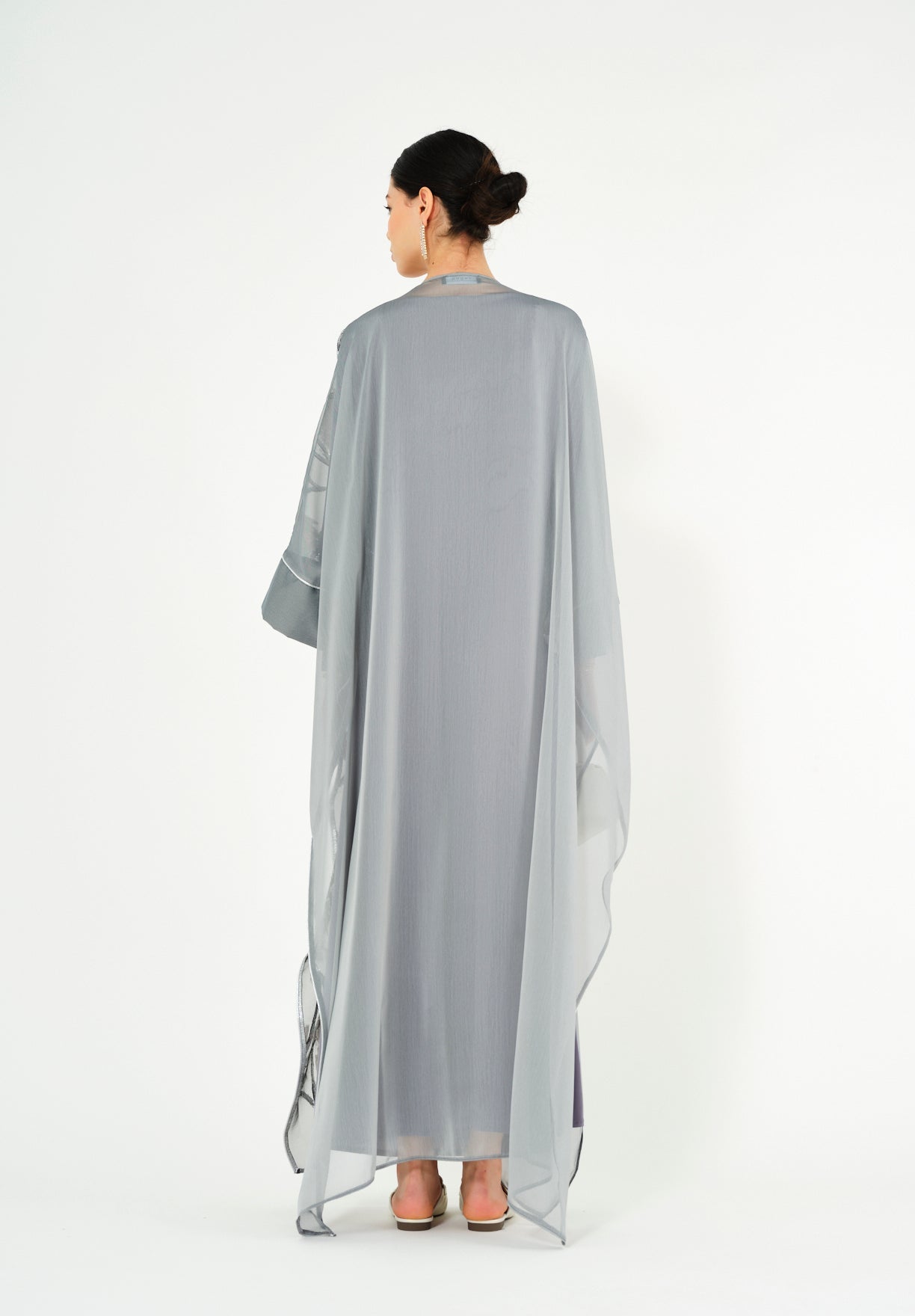 Stunning Asymmetrical Jalabiya with V-Neckline with Kimono Sleeves