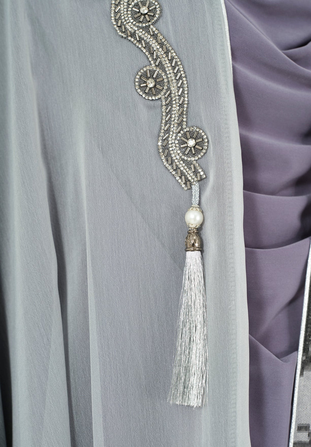 Stunning Asymmetrical Jalabiya with V-Neckline with Kimono Sleeves