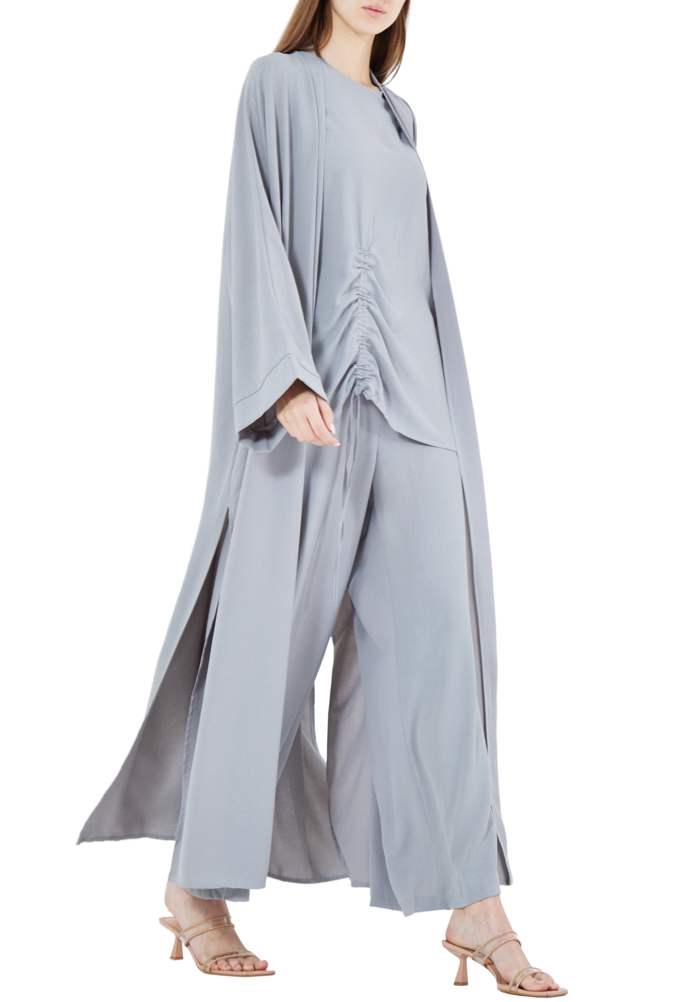 Stylish Loose fitted Jalabiya With Flared Pant