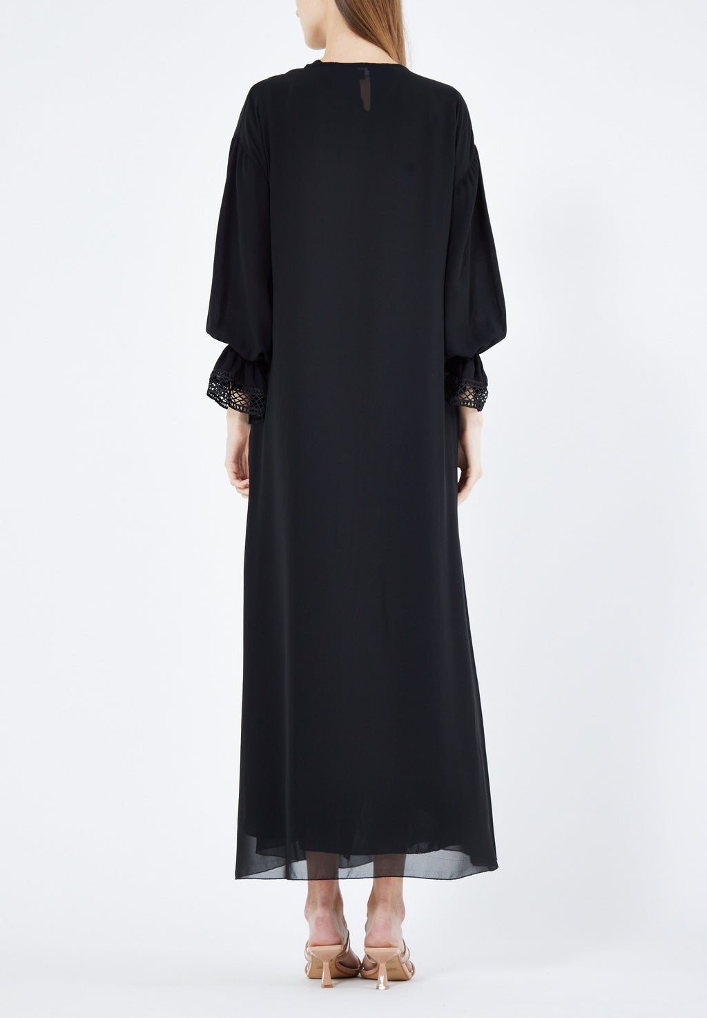 Simple And Elegant Chiffon Wrap Over Jalabiya With Round Neckline